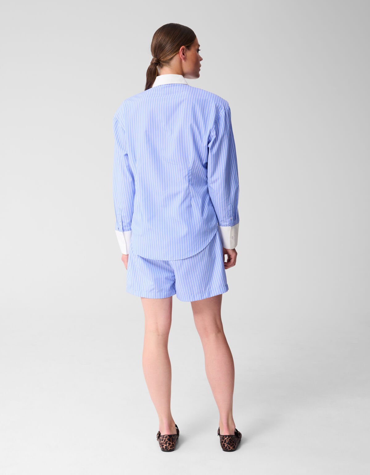 Getailleerde Striped Blouse Blauw SHOEBY WOMEN