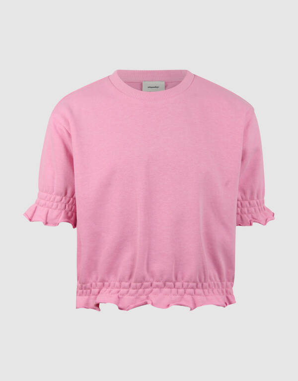 Ruffle Sweat Top Lichtroze SHOEBY GIRLS