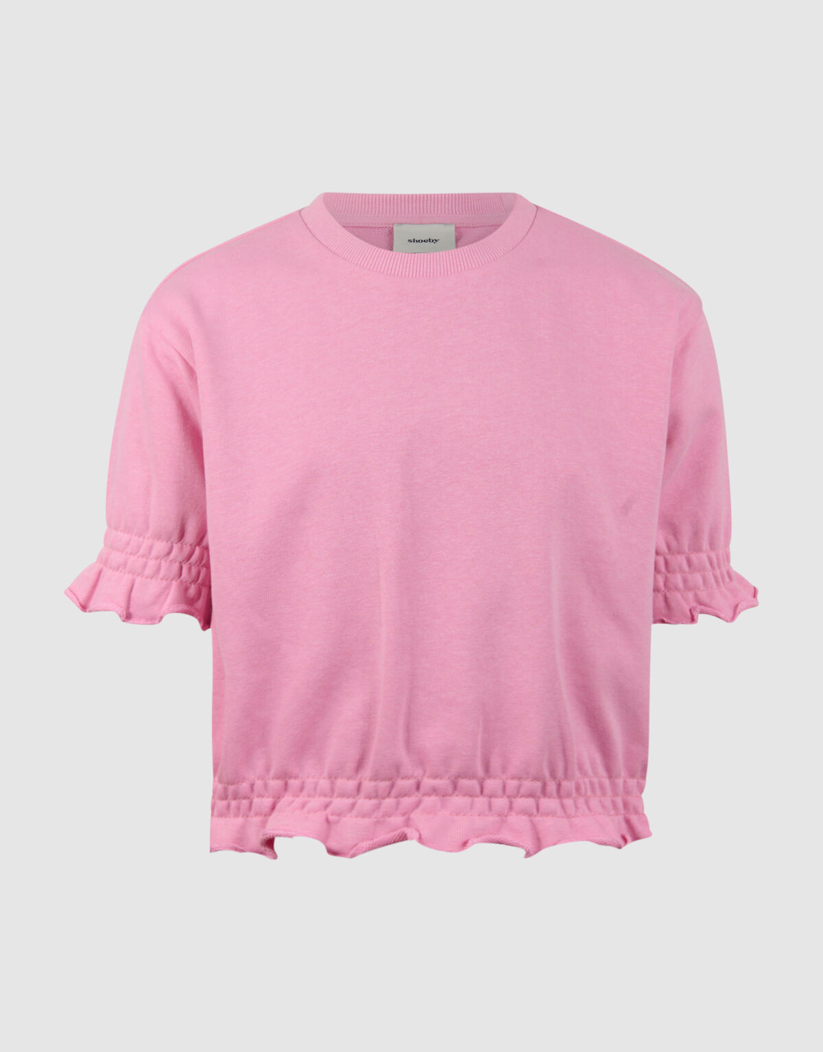 Ruffle Sweat Top Lichtroze SHOEBY GIRLS
