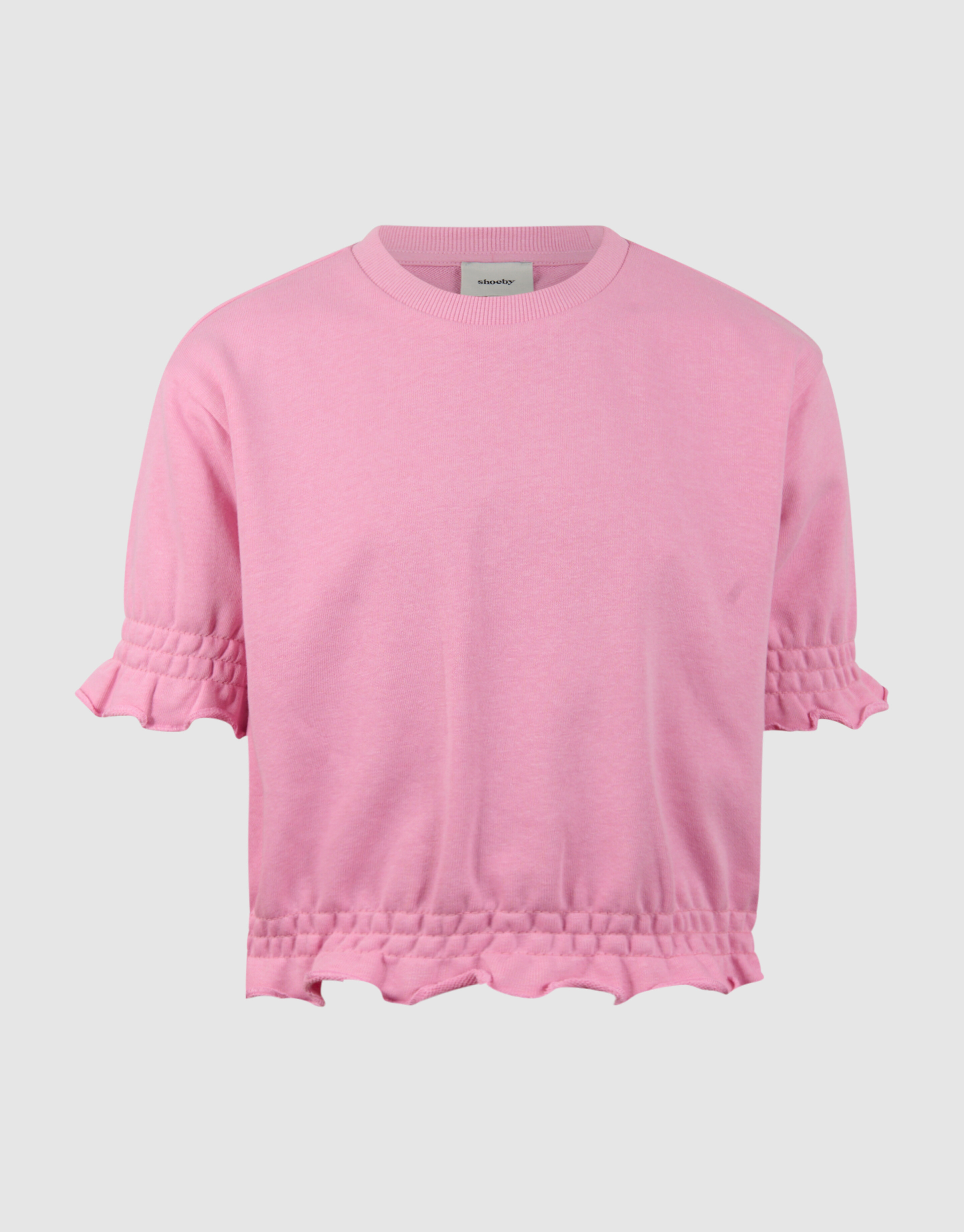 Ruffle Sweat Top Lichtroze SHOEBY GIRLS