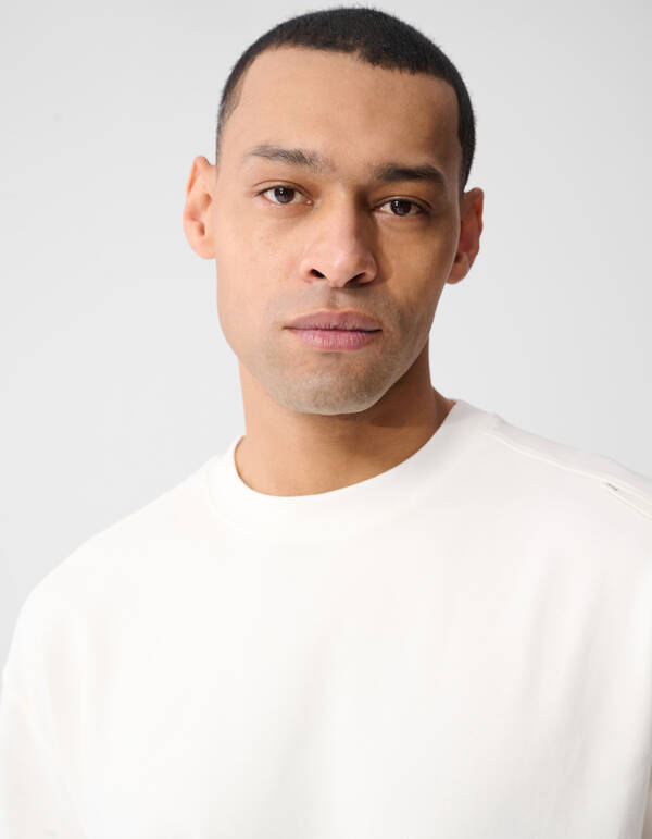 Basis Relaxed Fit T-shirt Gebroken Wit SHOEBY MEN