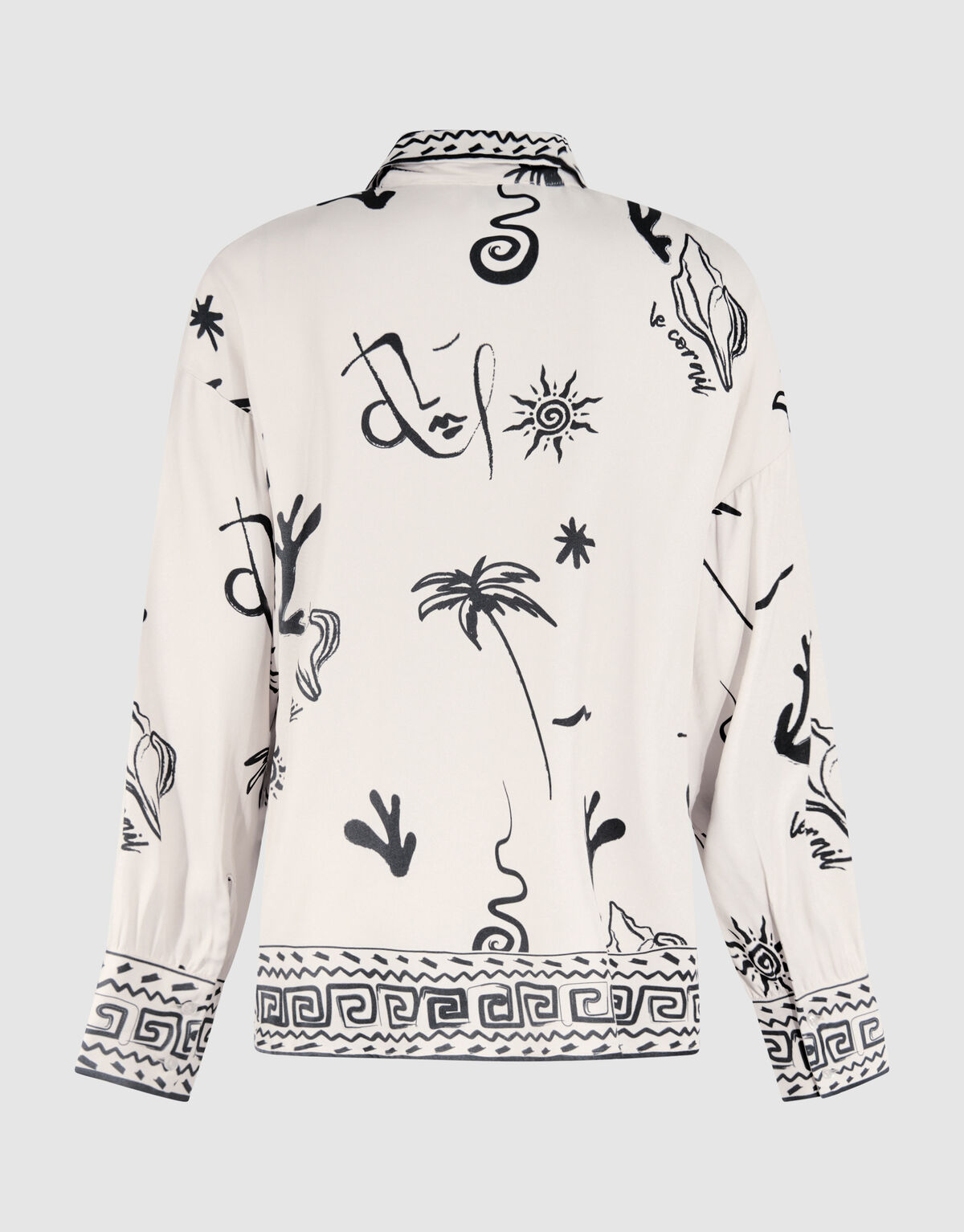 Printed Dessert Blouse Zwart/Wit SHOEBY WOMEN