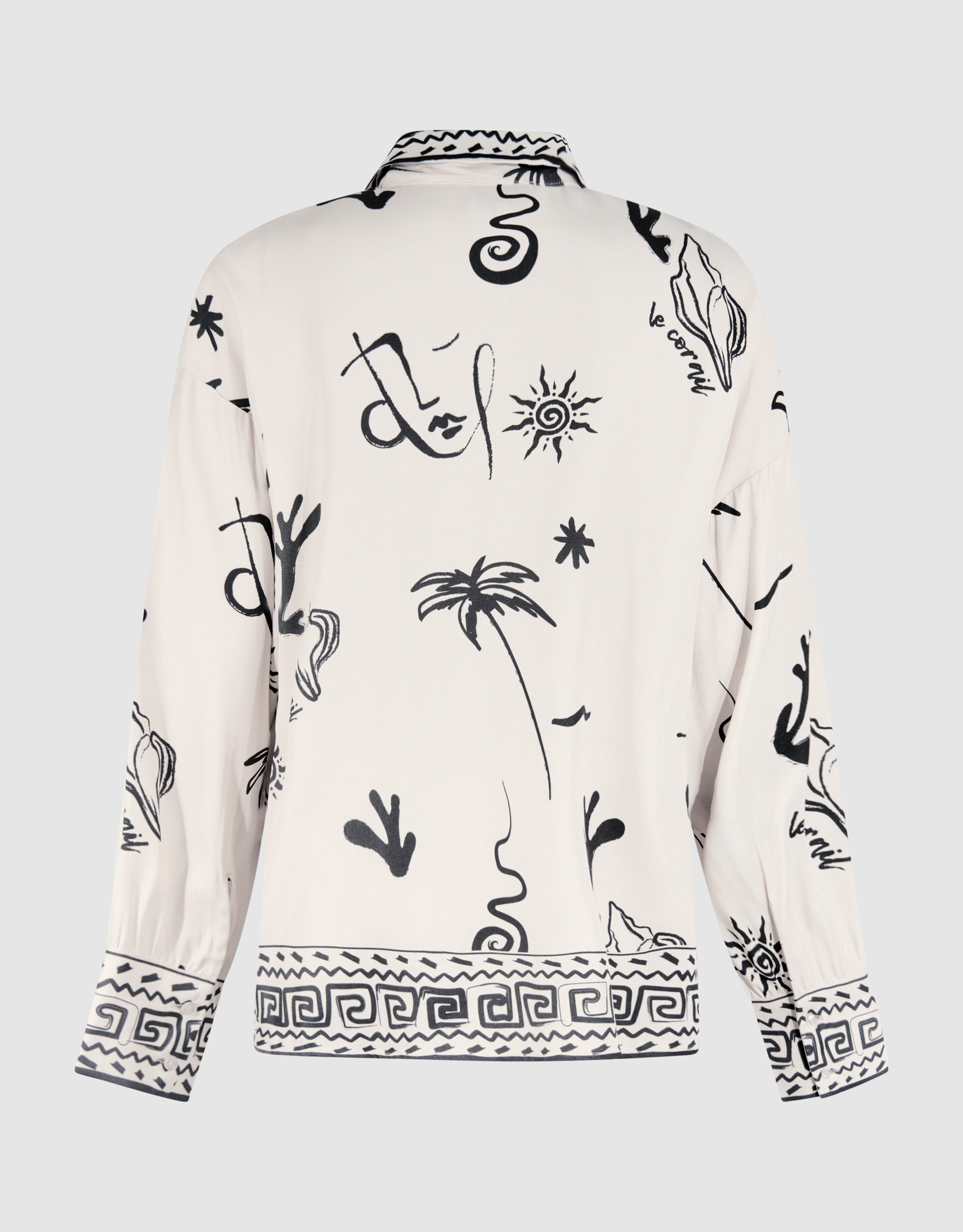Printed Dessert Blouse Zwart/Wit SHOEBY WOMEN