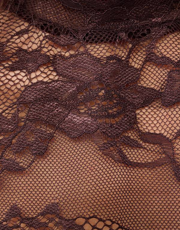 Flower Kanten Top Bruin SHOEBY WOMEN