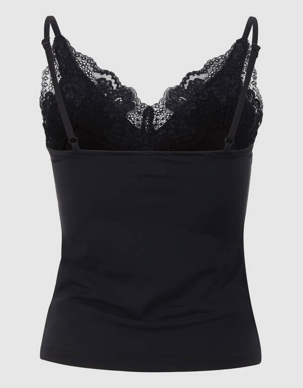 Kanten Singlet Top Zwart SHOEBY WOMEN