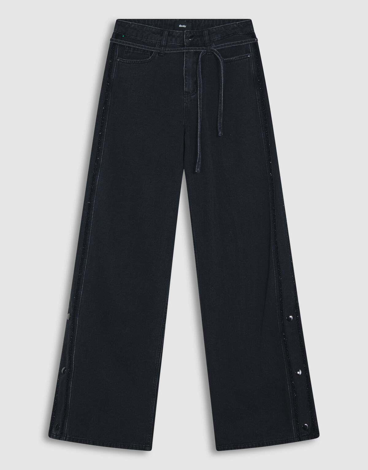 Tape Straight Fit Denim Zwart SHOEBY WOMEN