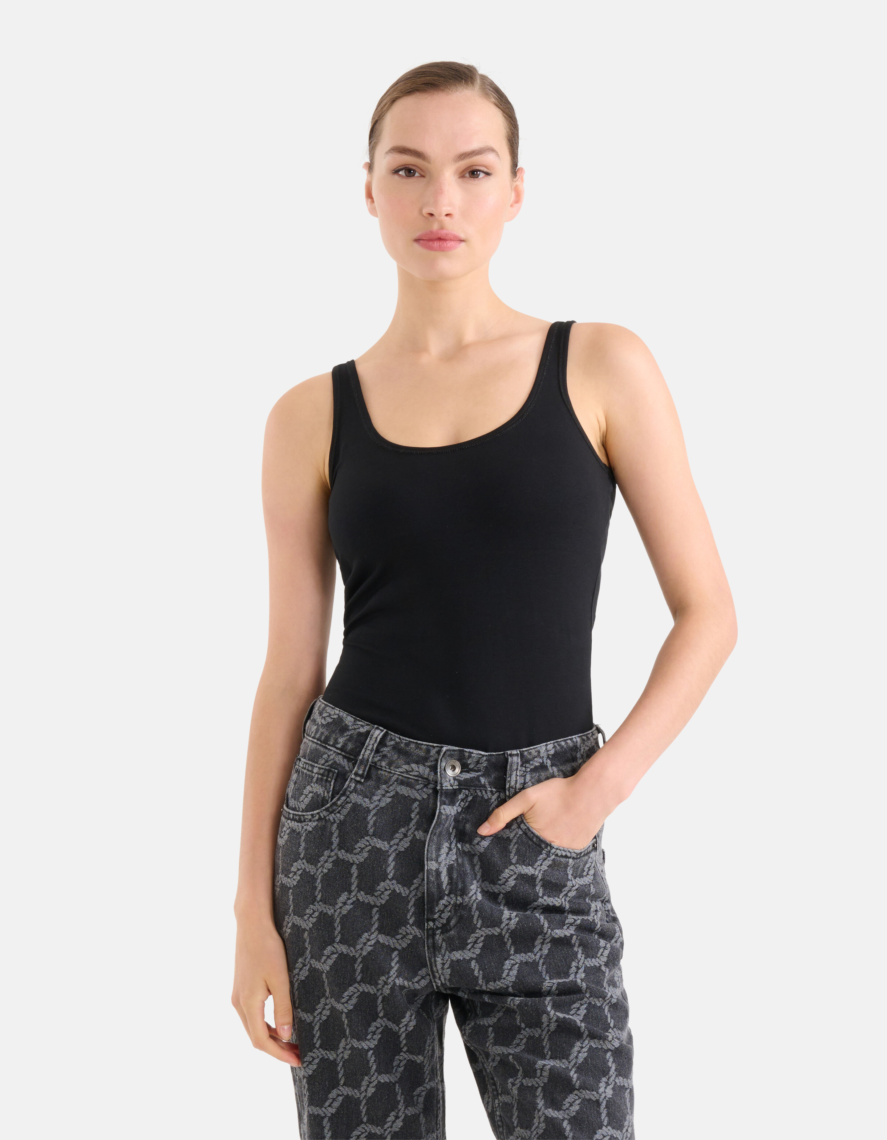 Basis Tanktop Zwart Eksept