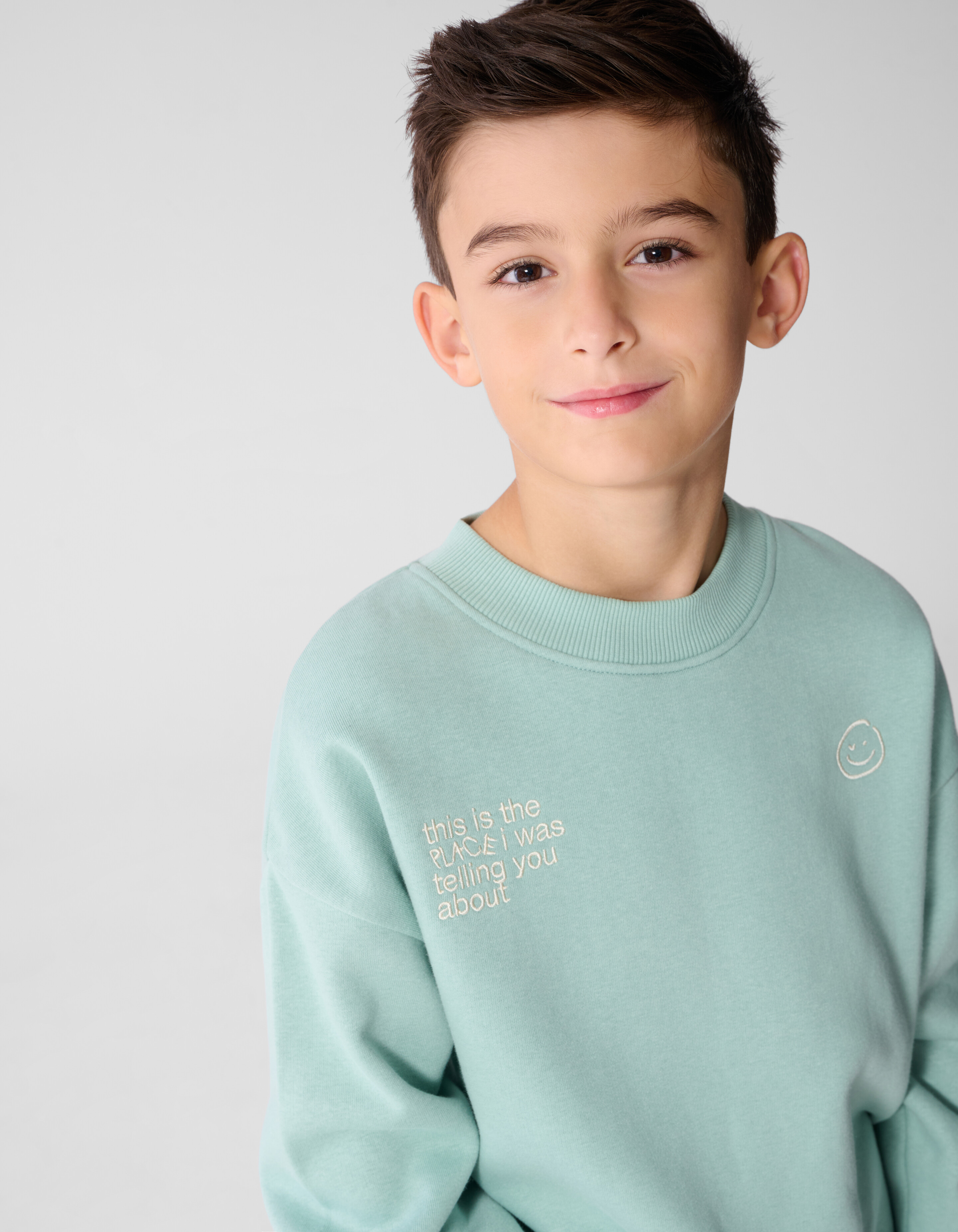 Oversized Artwork Sweater Lichtgroen SHOEBY BOYS
