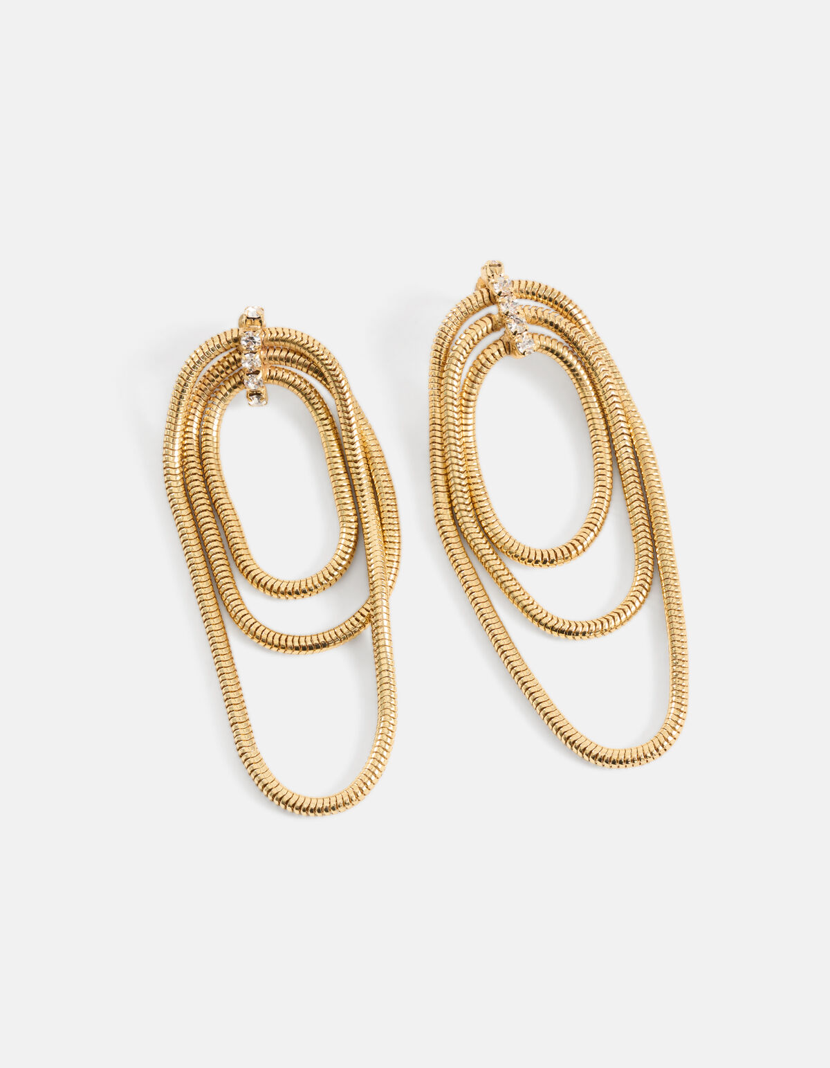 Slangen Chain Oorbellen Goud SHOEBY ACCESSOIRES