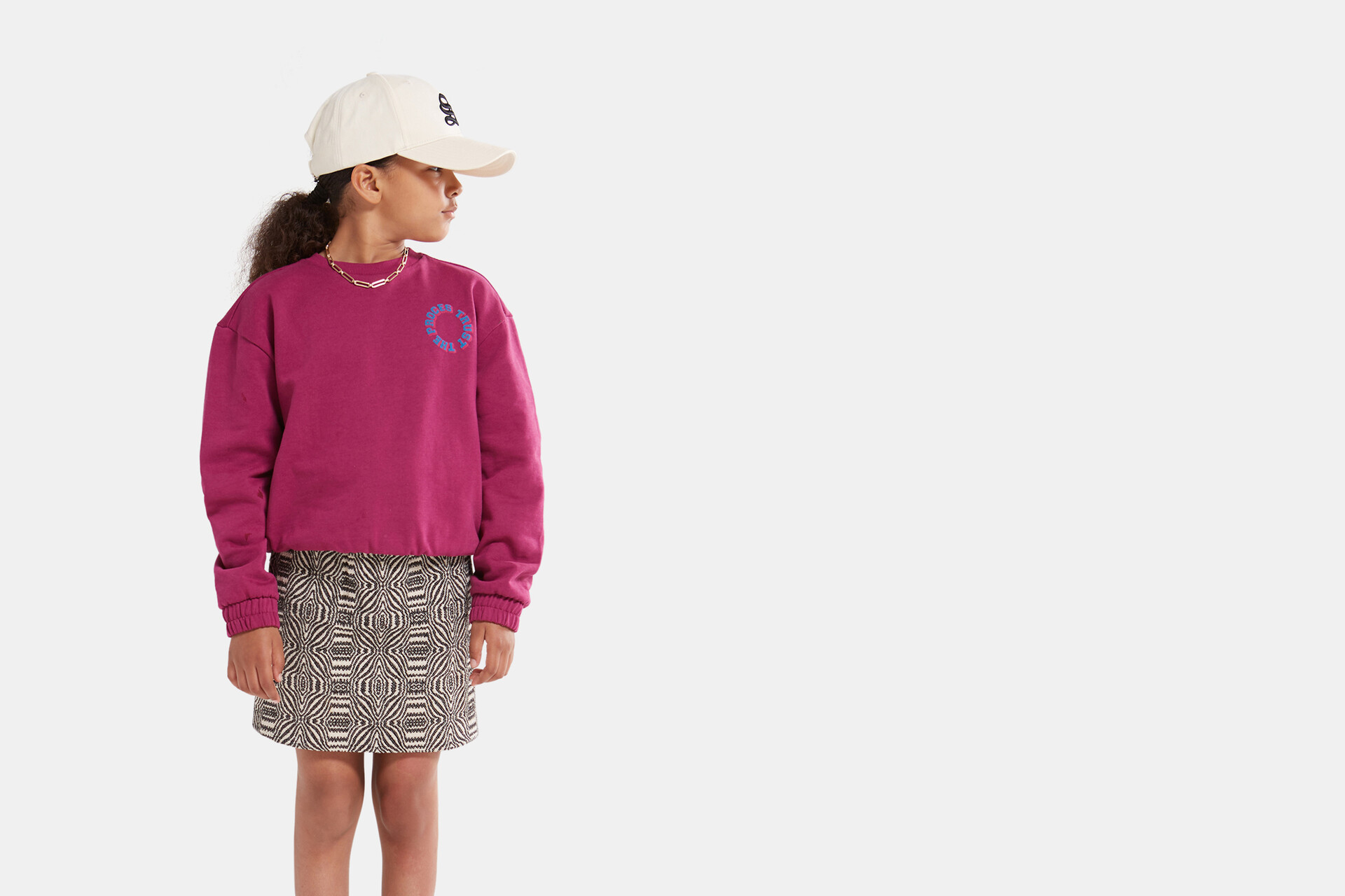 Jacquard Rok Zwart/Beige SHOEBY GIRLS