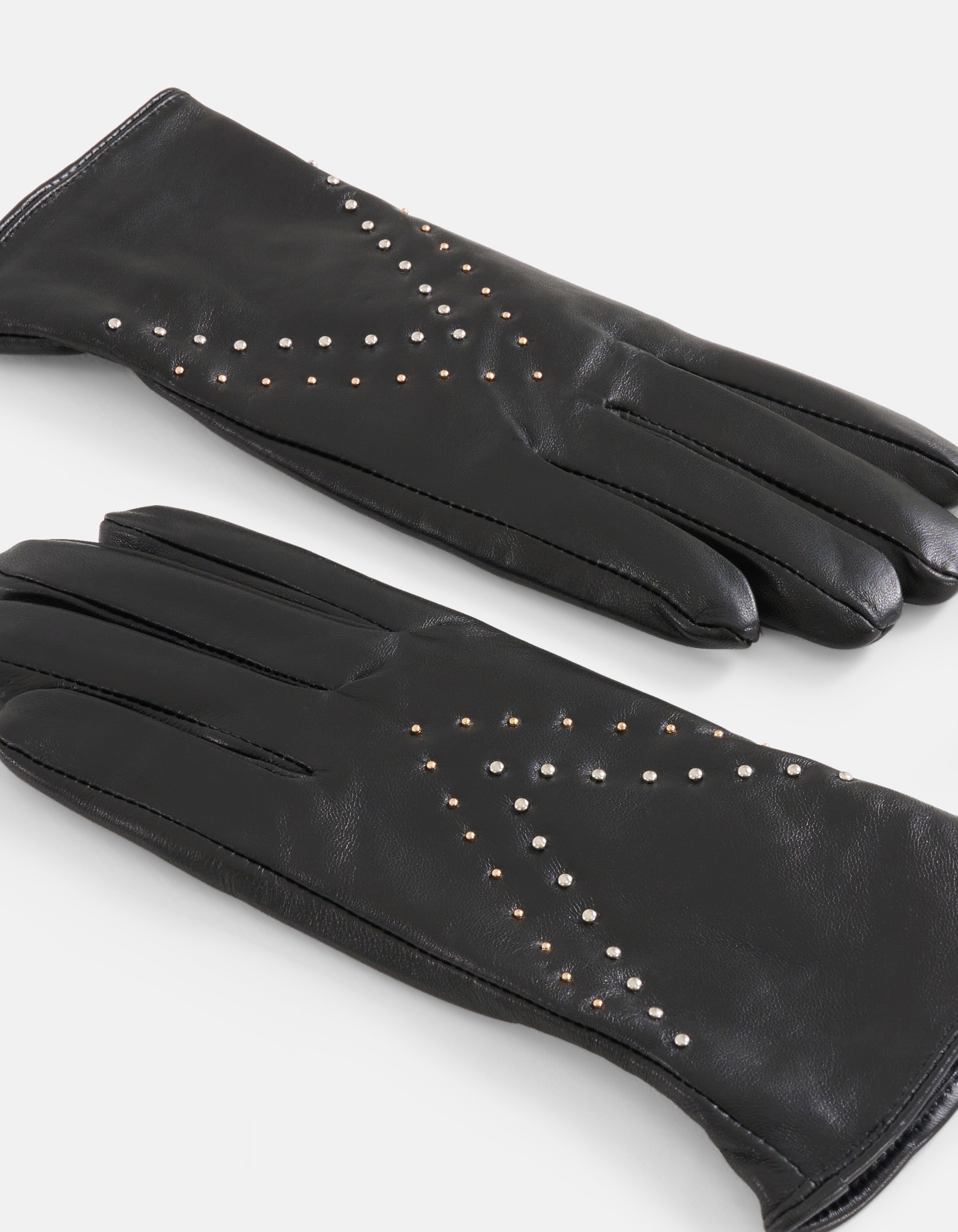 Leren Studs Handschoenen Zwart SHOEBY ACCESSOIRES