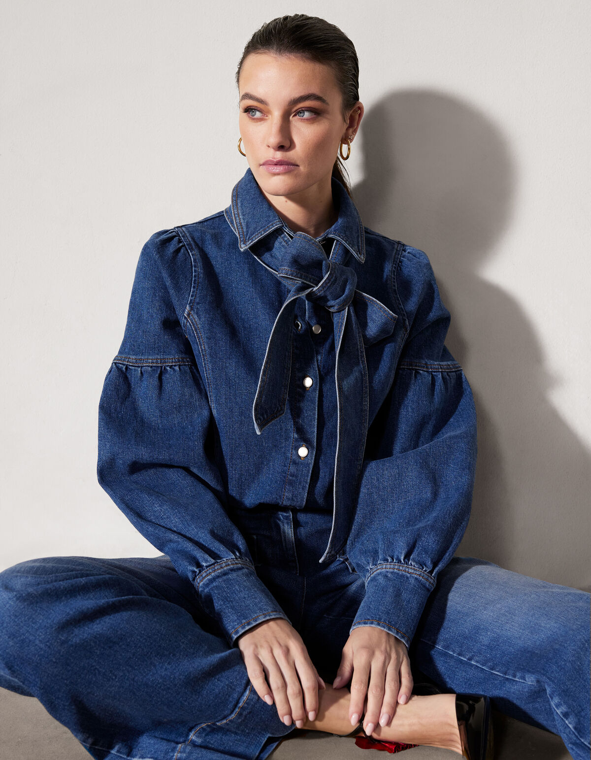 Denim Blouse Mediumstone By Mieke SHOEBY WOMEN
