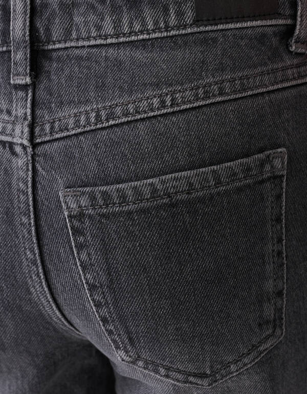 Stud Wide Leg Fit Jeans Donkergrijs SHOEBY GIRLS