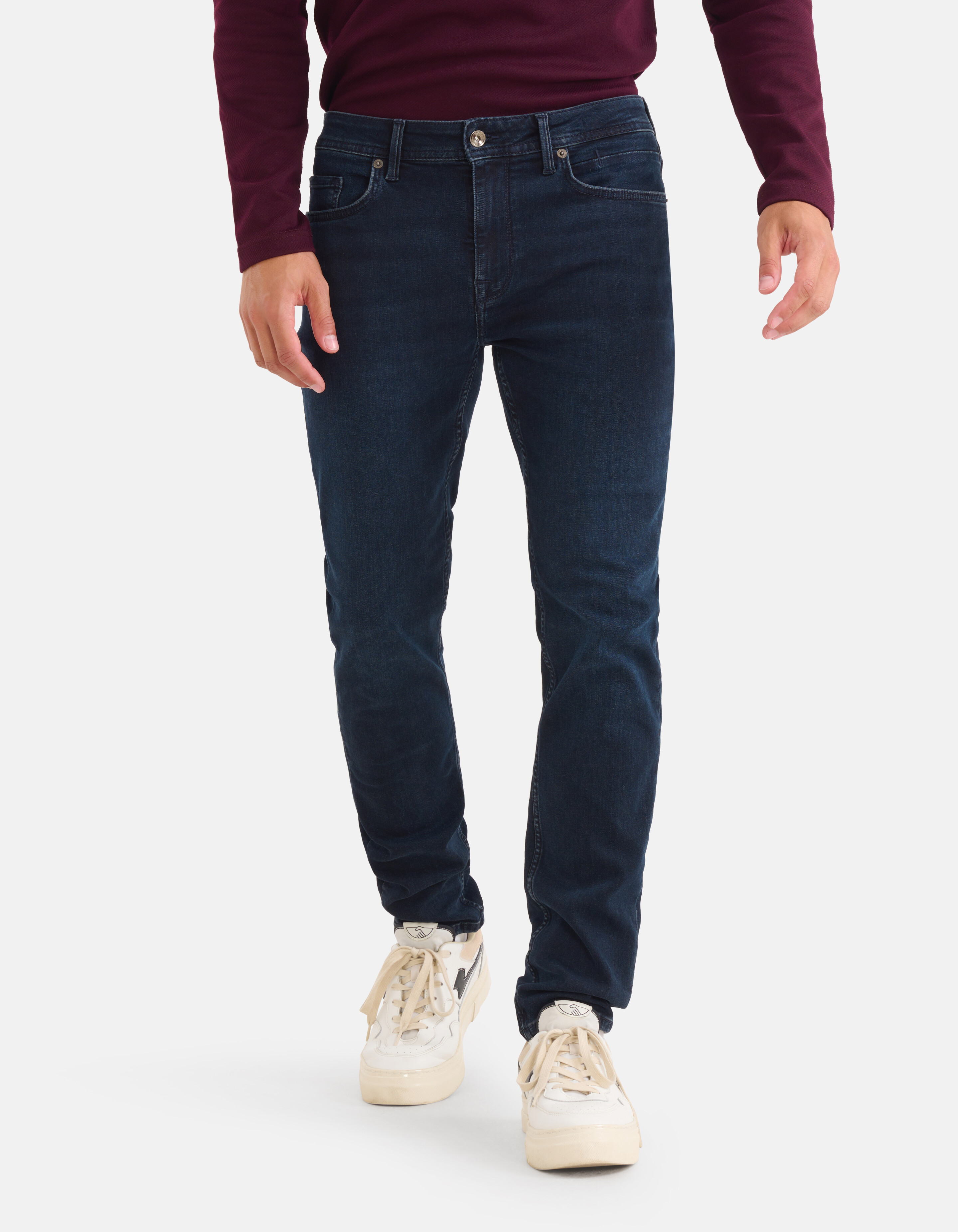Slim Fit Jeans Blauw/Zwart L32 SHOEBY MEN