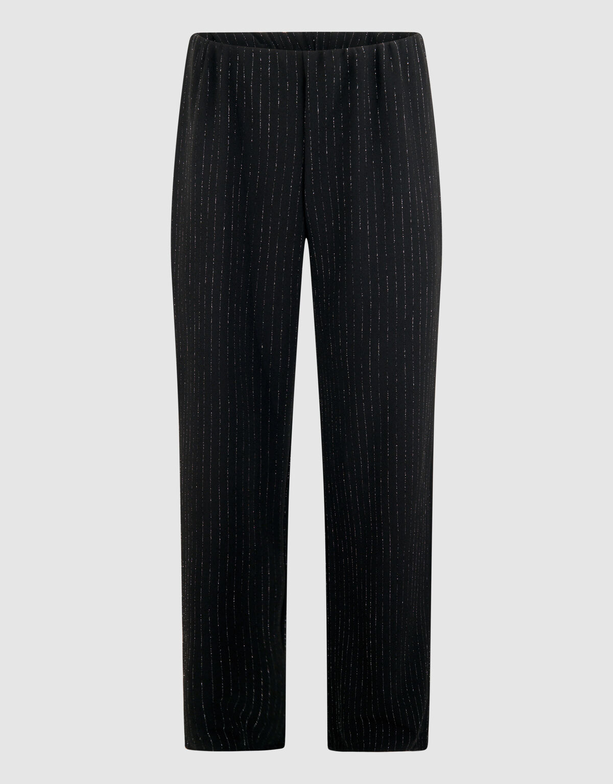 Lurex Pinstripe Wide Leg Broek Zwart SHOEBY WOMEN