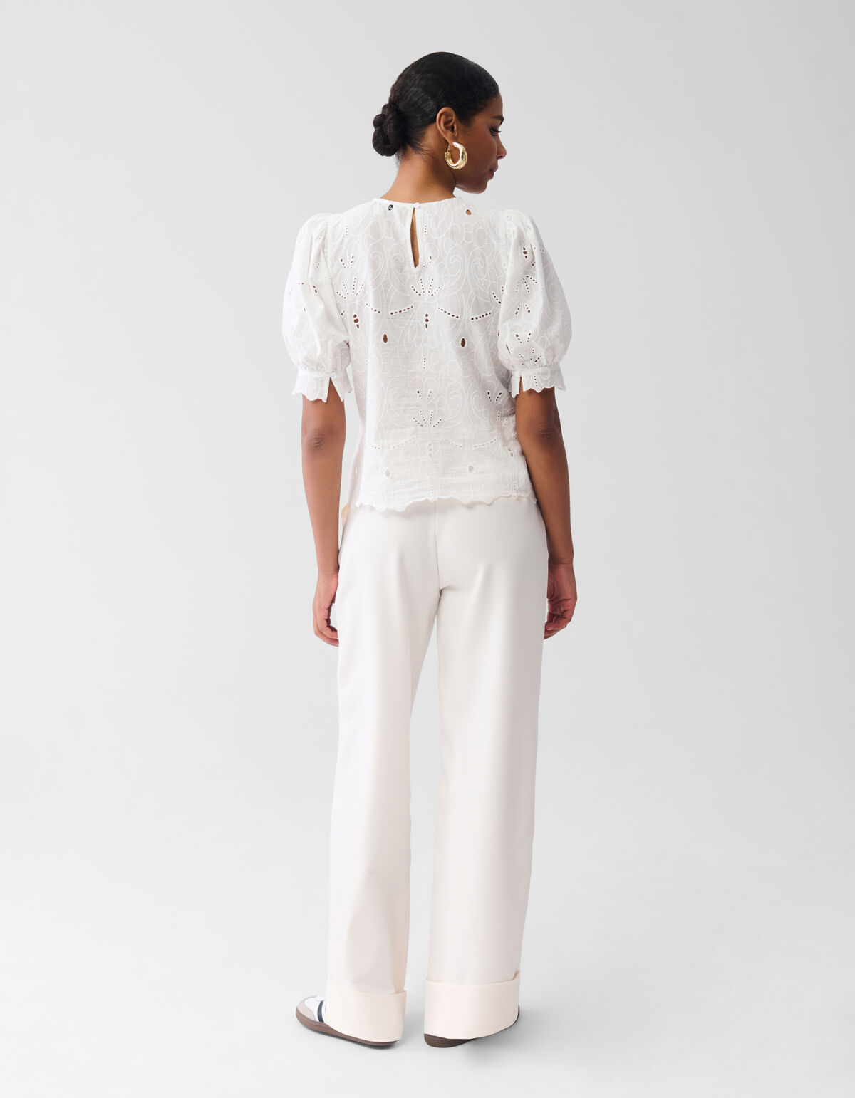 Embroidery Top Gebroken Wit SHOEBY WOMEN