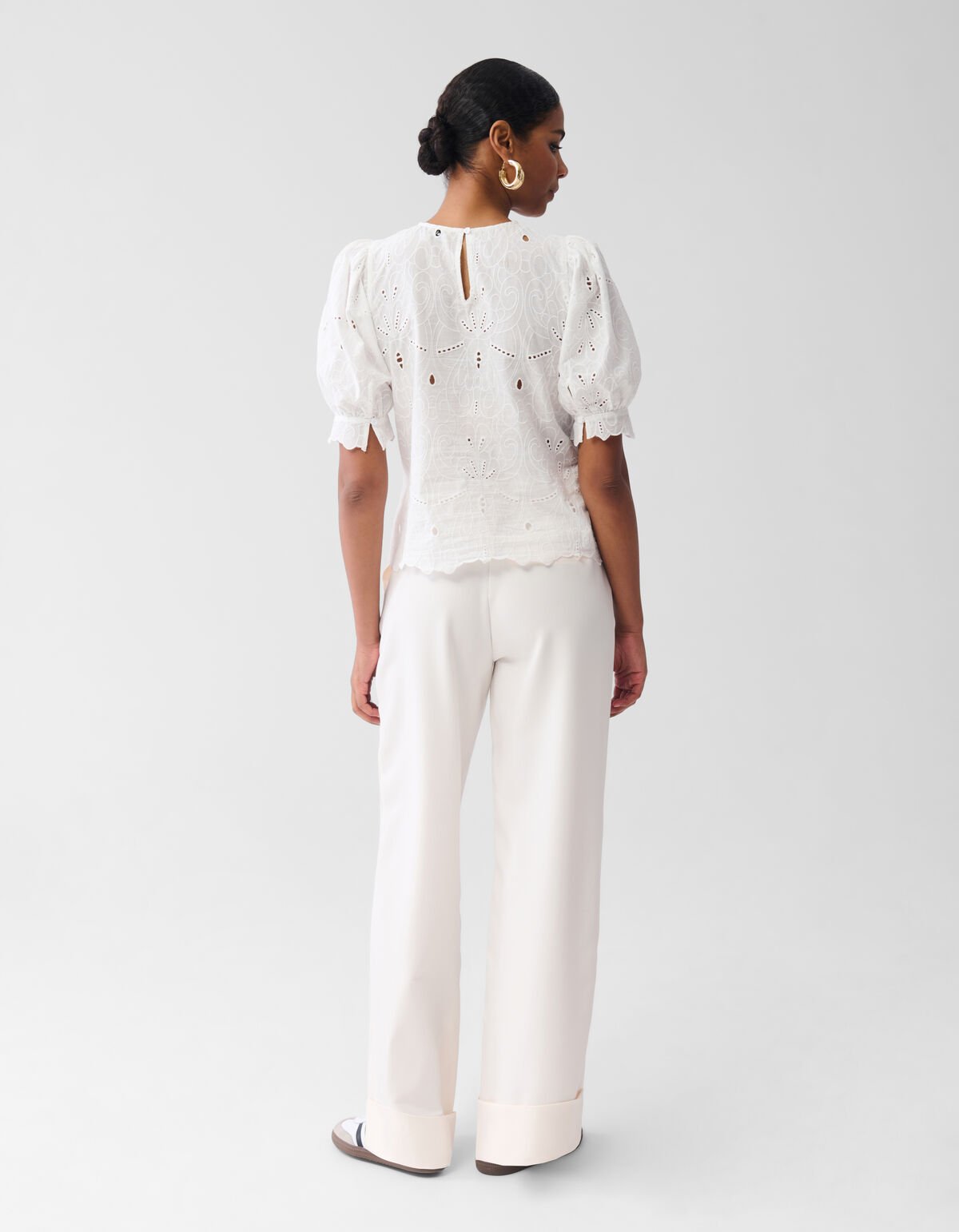 Embroidery Top Gebroken Wit By Fred SHOEBY WOMEN