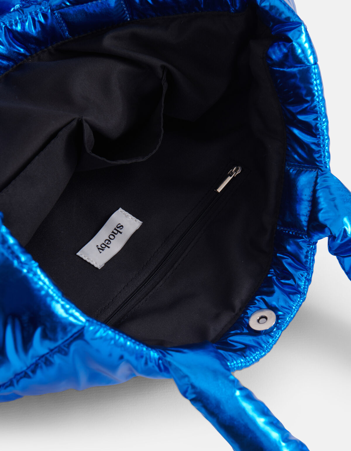 Metallic Shopper Blauw SHOEBY ACCESSOIRES