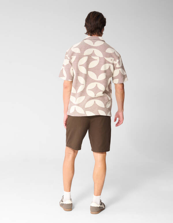 All-over Logo Print Overshirt Bruin SHOEBY MEN