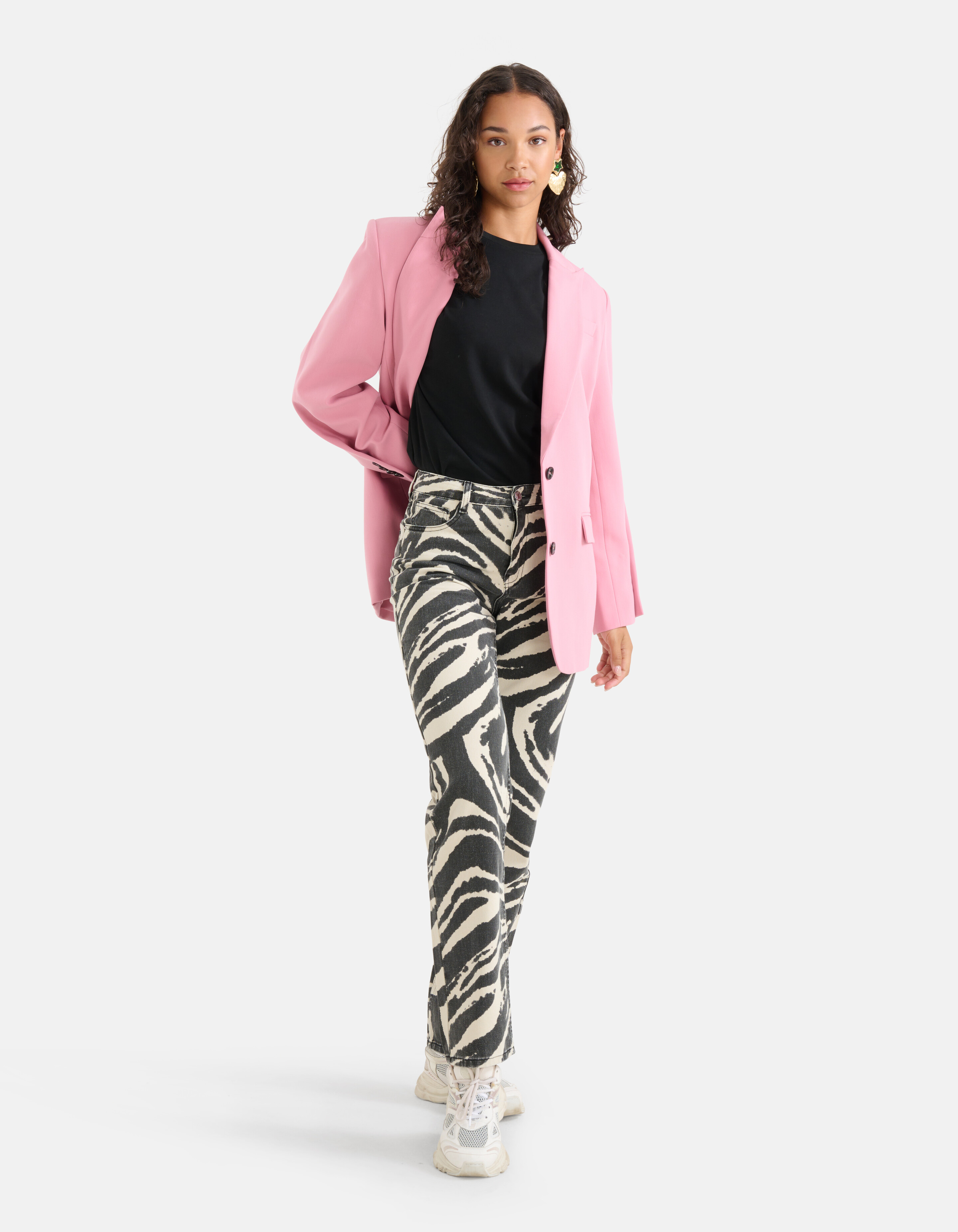 Zebraprint Jeans Zwart SHOEBY WOMEN