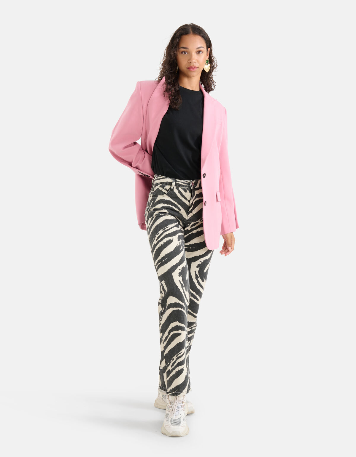 Zebraprint Jeans Zwart SHOEBY WOMEN