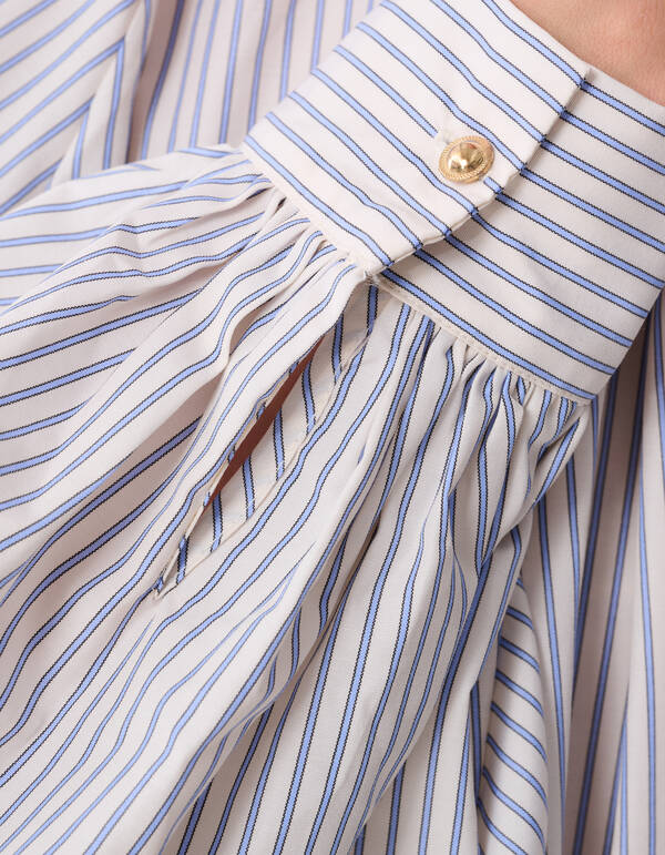 Stripe Strik Blouse Blauw SHOEBY WOMEN