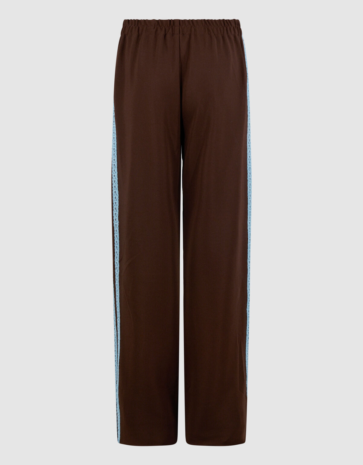 Sporty Wide Leg Broek Bruin SHOEBY GIRLS