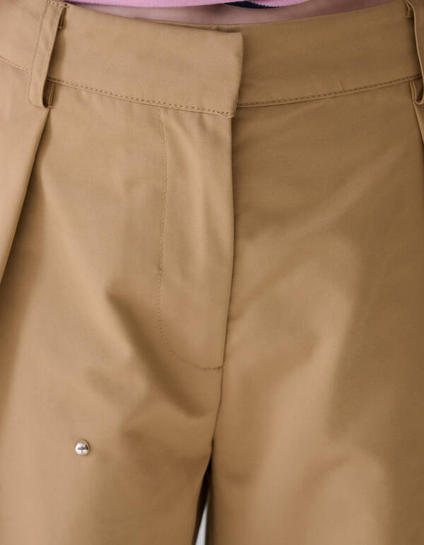 Studded Baggy Fit Broek Zand SHOEBY GIRLS