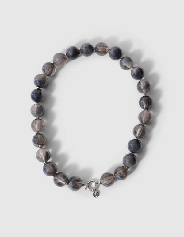 Kralen Ketting Grijs SHOEBY ACCESSOIRES