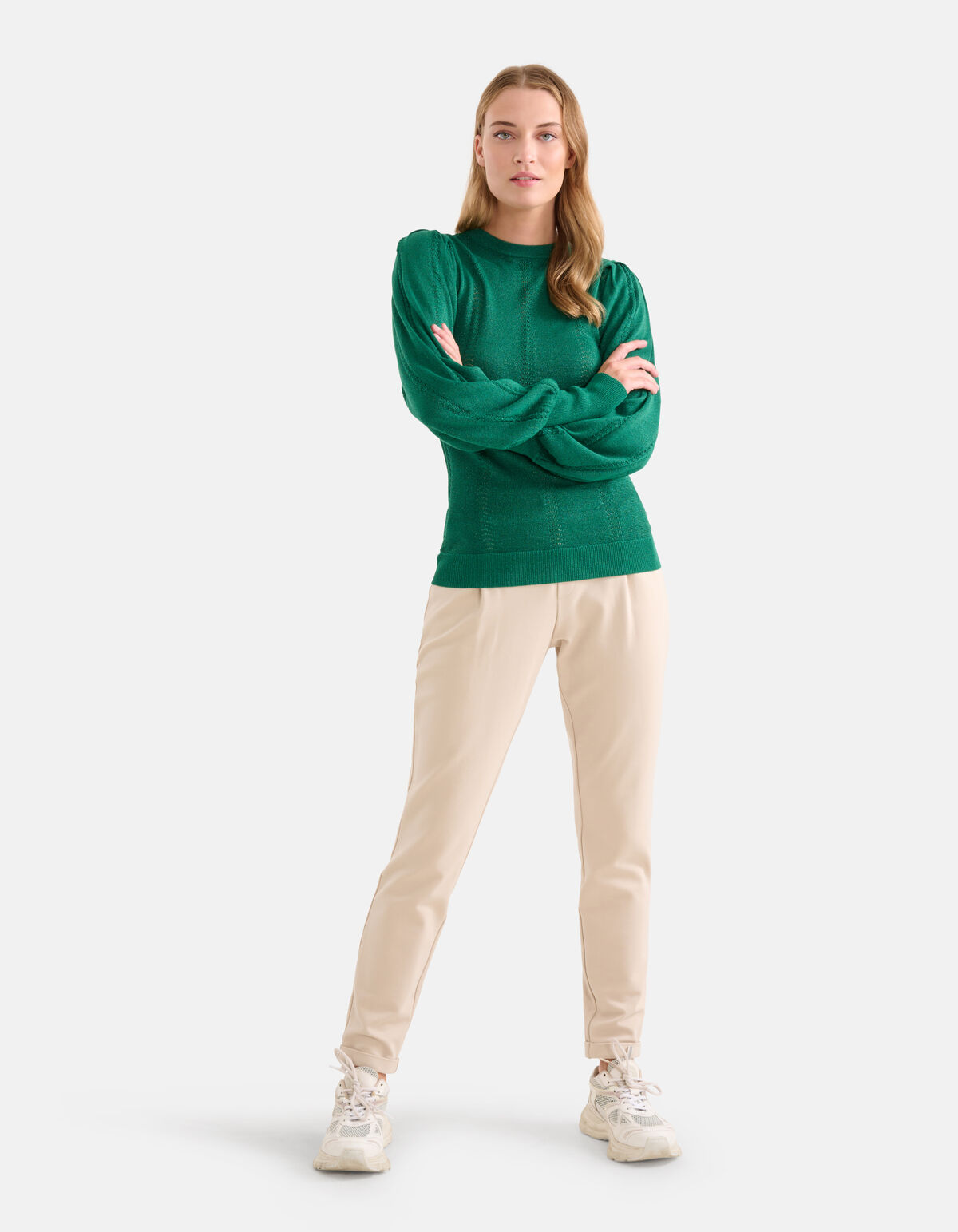 Ajour Top Groen SHOEBY WOMEN
