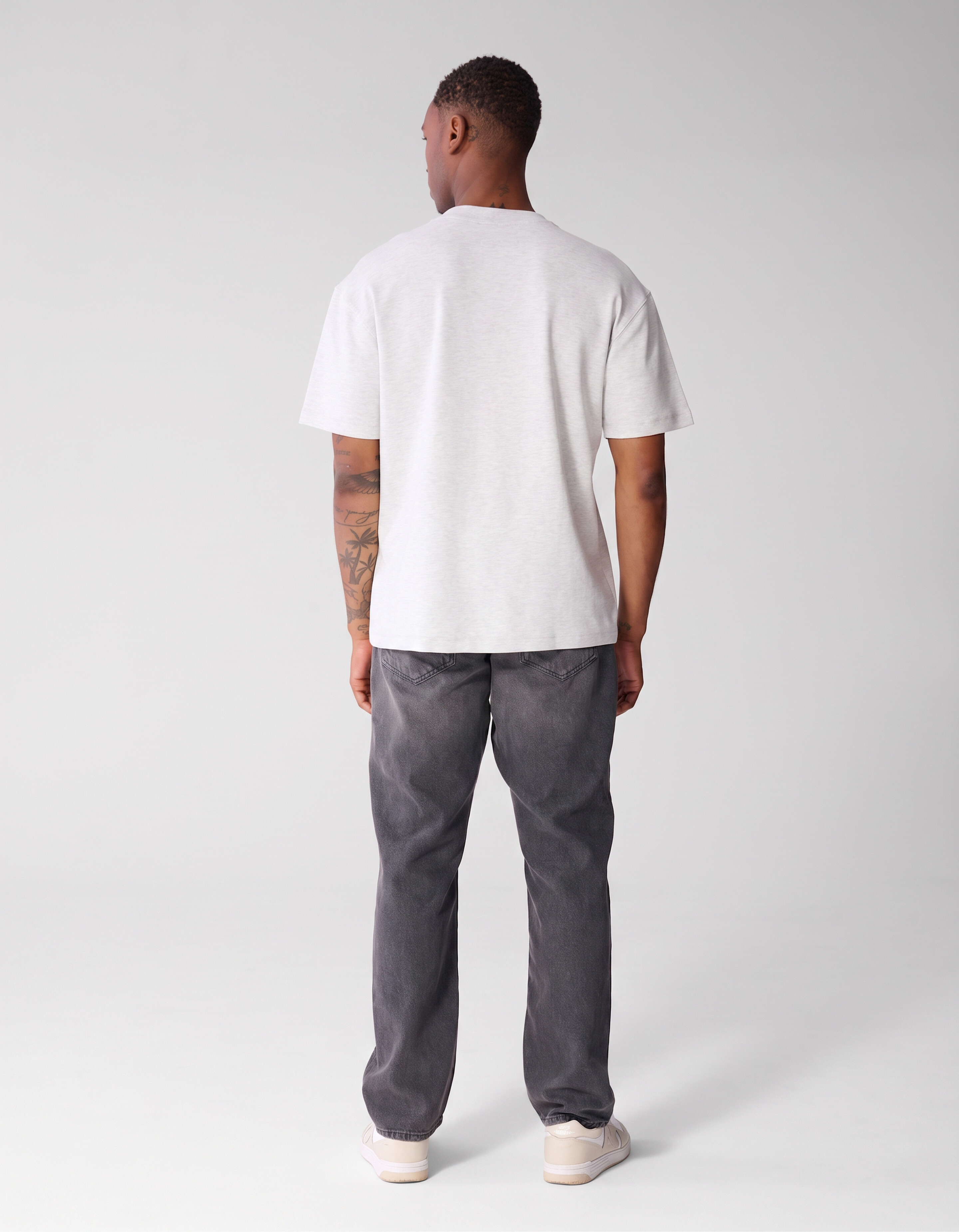 Label Basis T-shirt Lichtgrijs SHOEBY MEN
