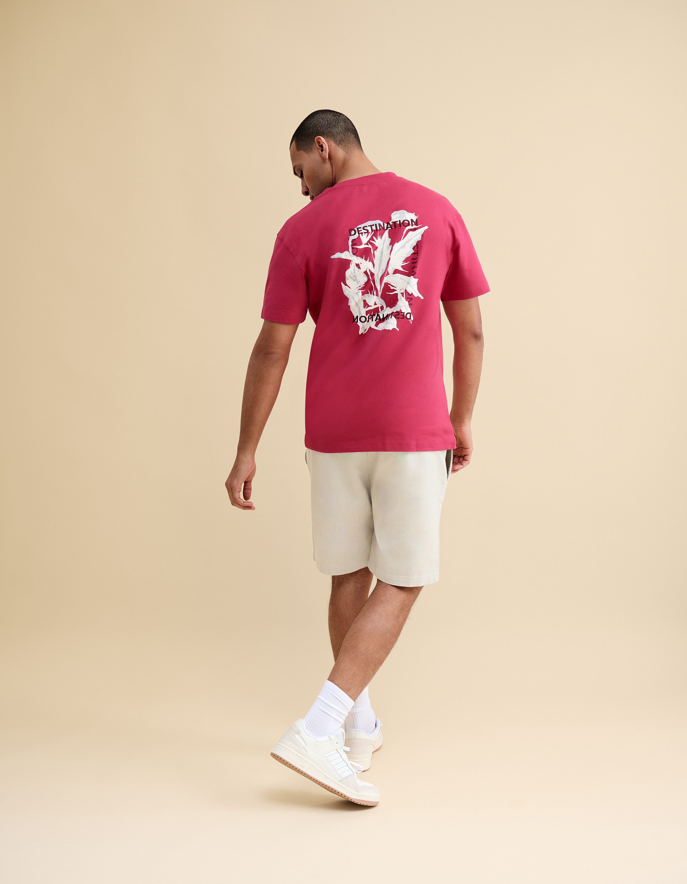 Embroidery T-shirt Rood SHOEBY MEN