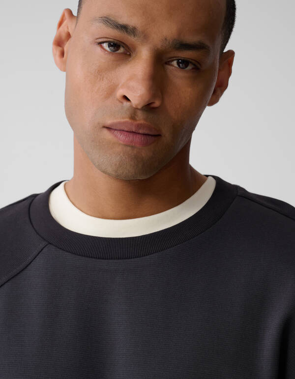 Big Sparkle Sweater Donkergrijs SHOEBY MEN