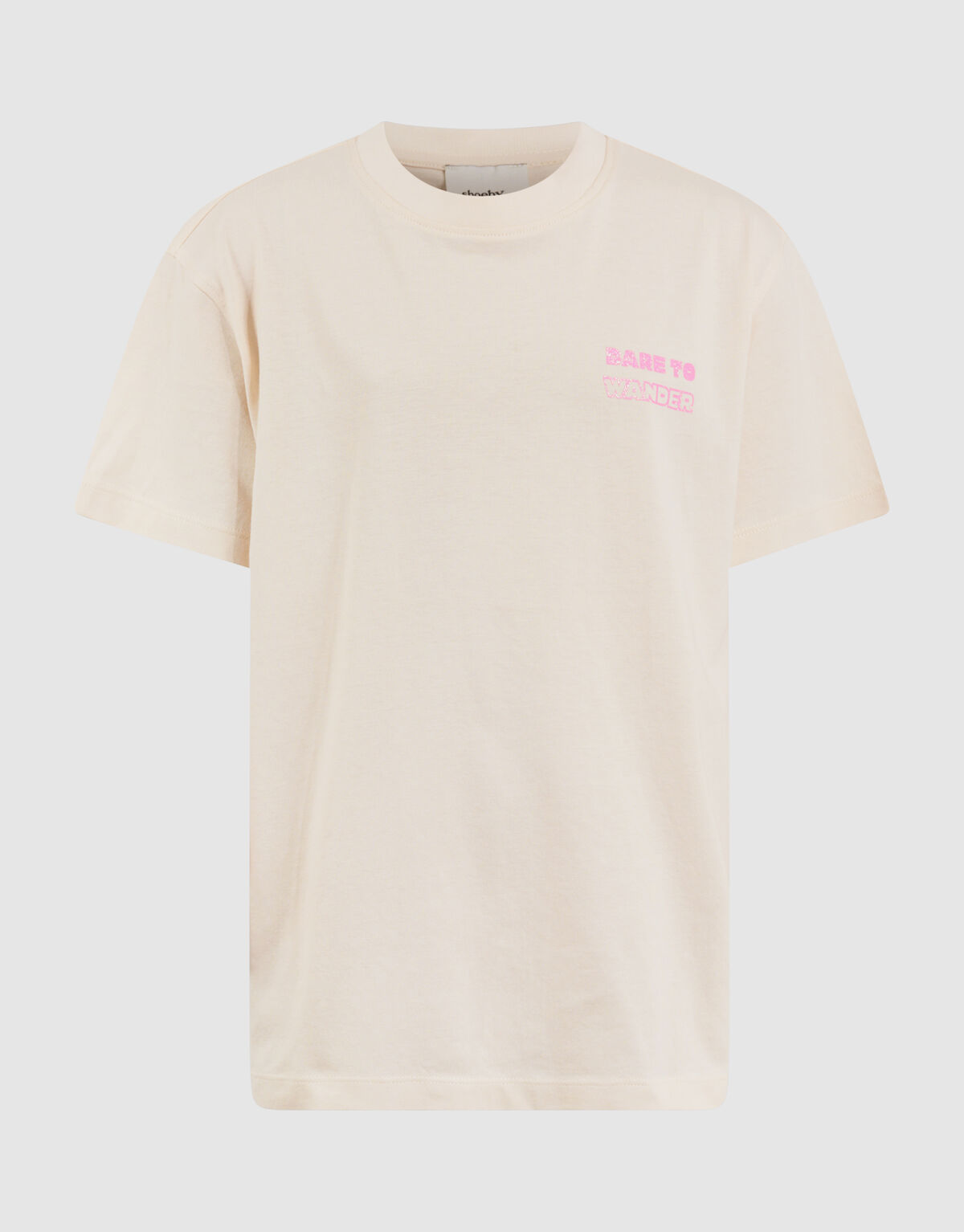 Dare To Wander Artwork T-shirt Gebroken Wit SHOEBY GIRLS