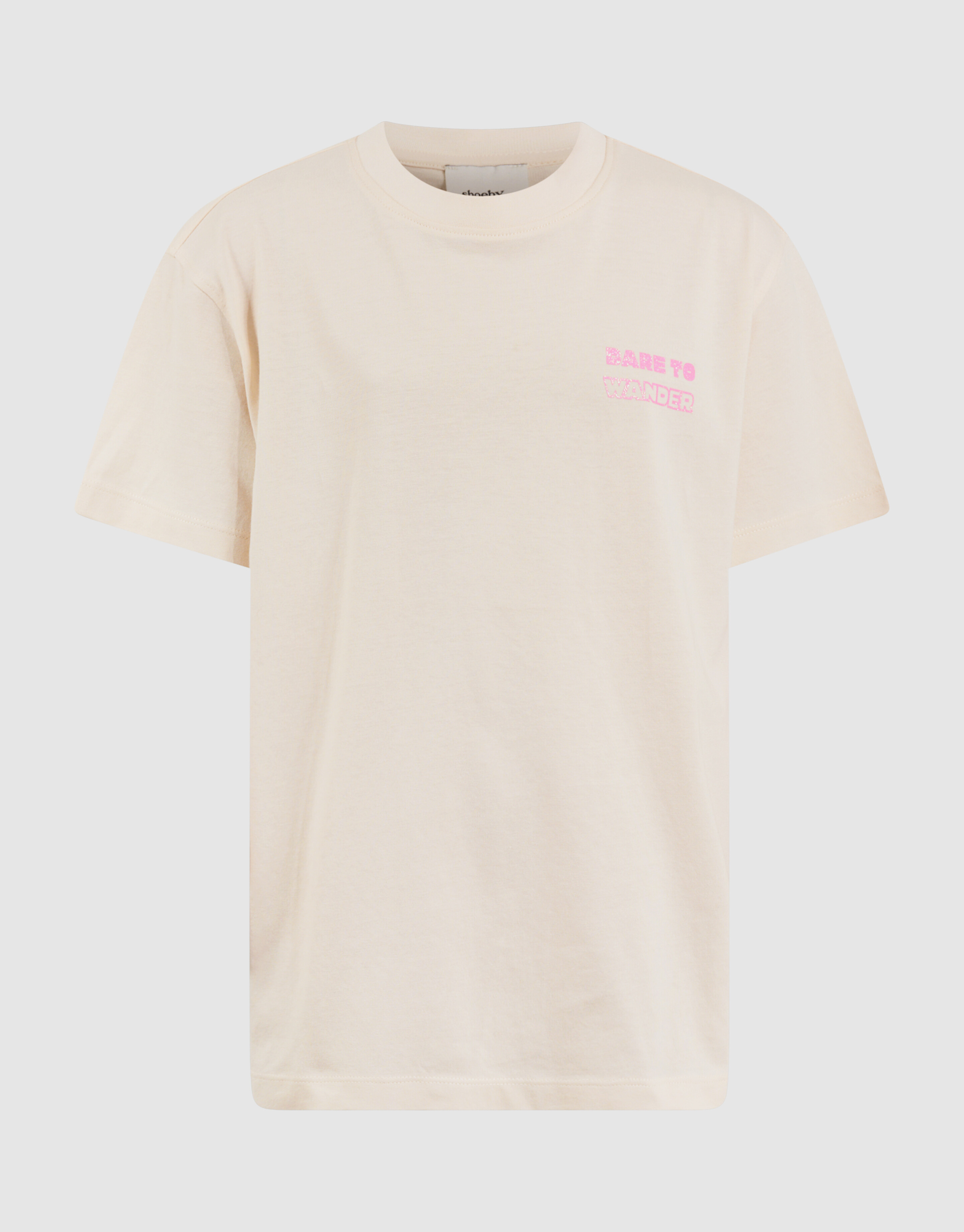 Dare To Wander Artwork T-shirt Gebroken Wit SHOEBY GIRLS