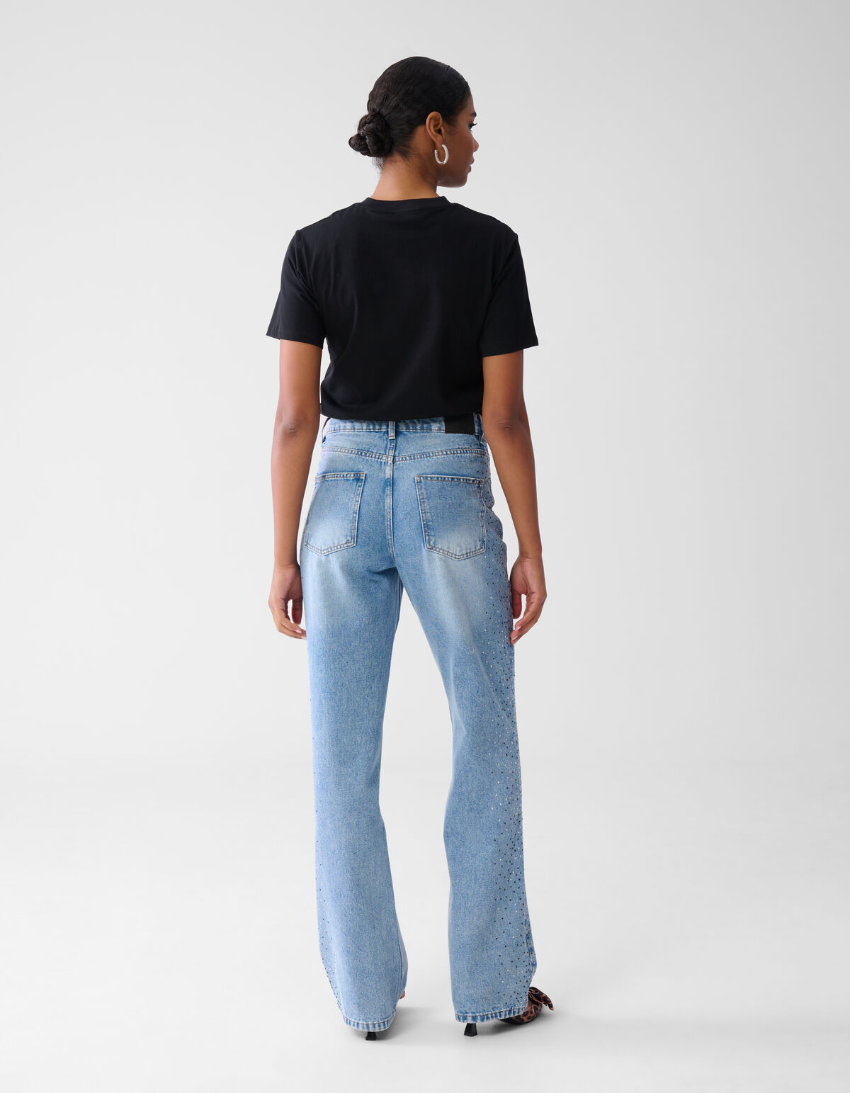 Studs Straight Fit Jeans Mediumstone SHOEBY WOMEN