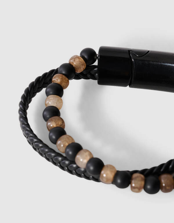 Beaded Armbanden Set Lichtbruin SHOEBY ACCESSOIRES