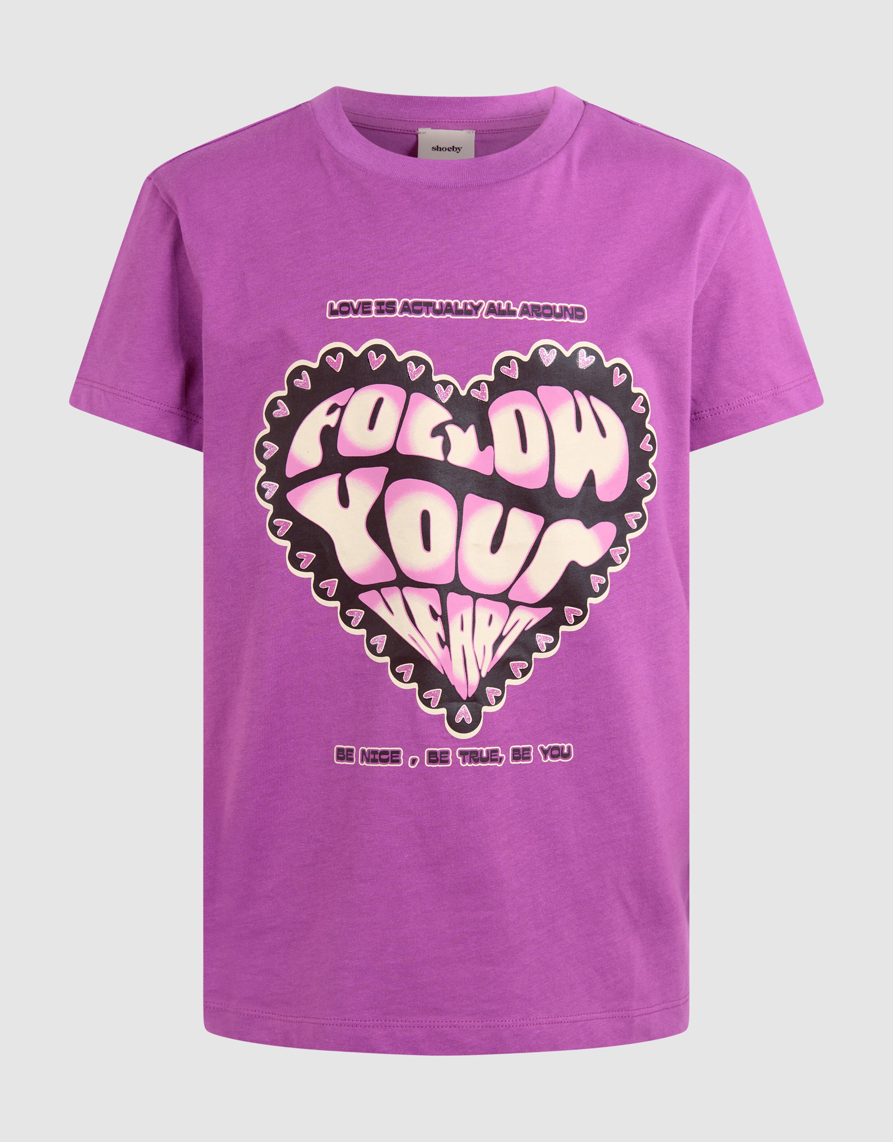 Heart Artwork T-shirt Paars SHOEBY GIRLS