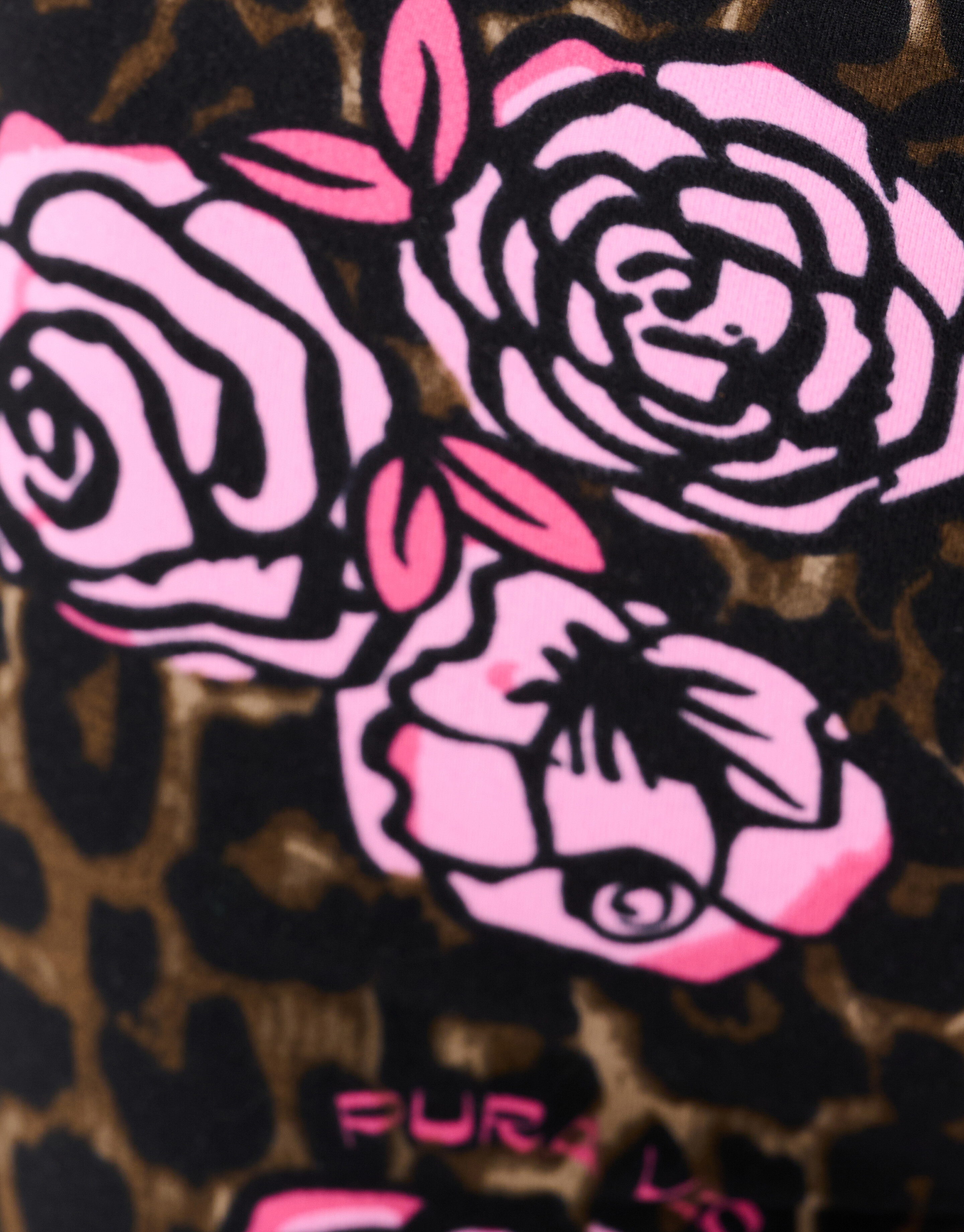 Rose Printed Flared Broek Bruin SHOEBY GIRLS