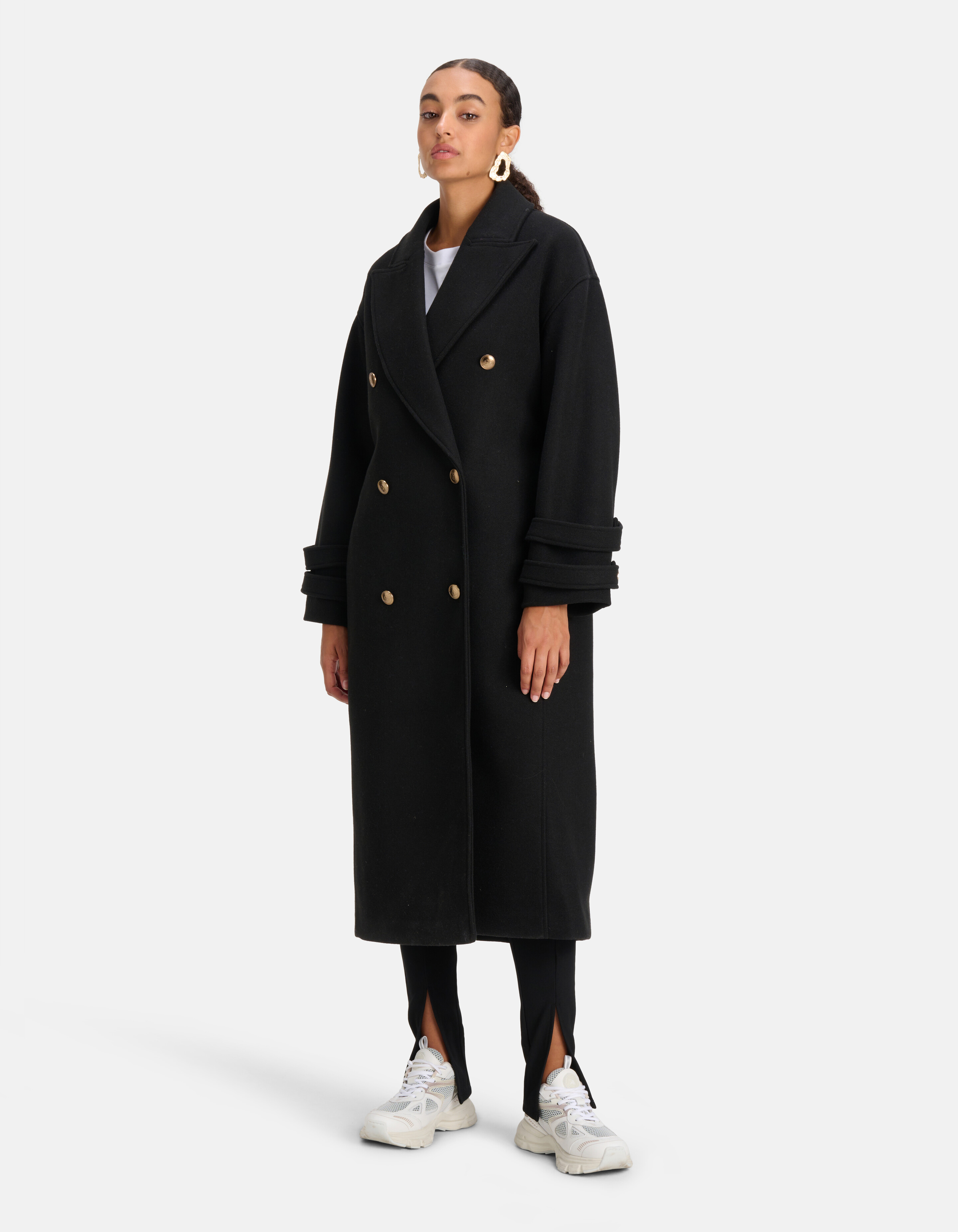 Lange Mantel Jas Zwart SHOEBY WOMEN