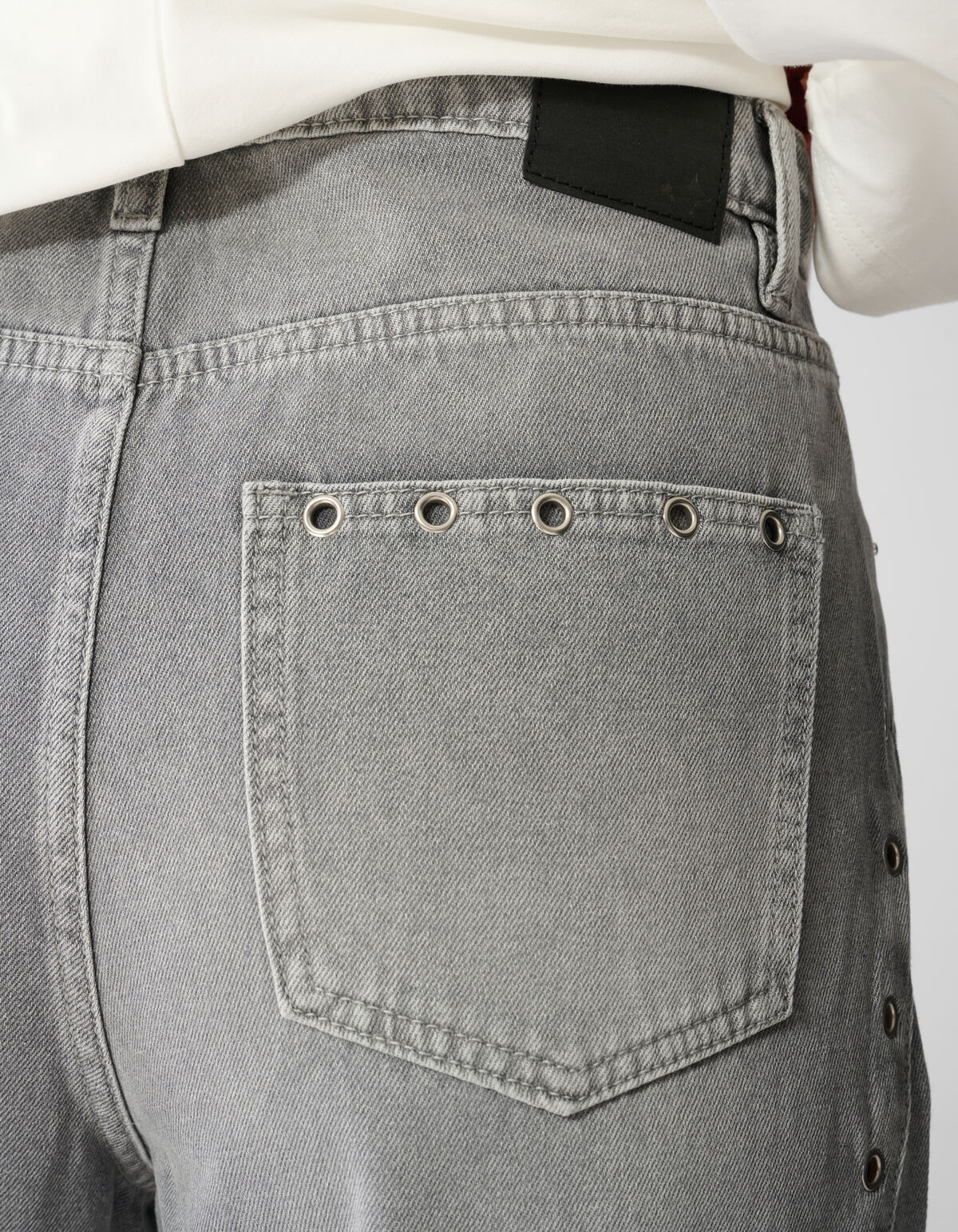 Eyelet Barrel Fit Jeans Grijs SHOEBY WOMEN