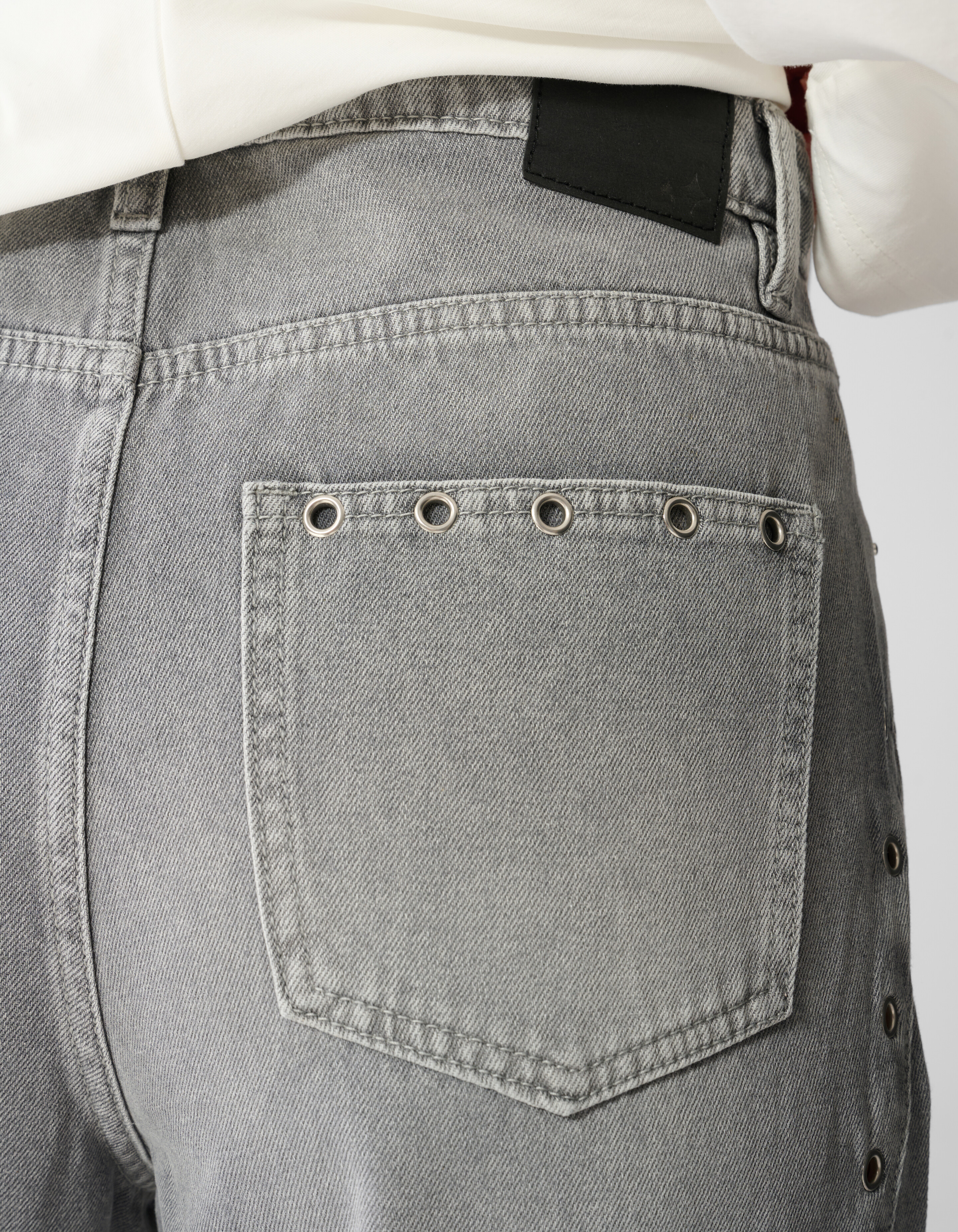 Eyelet Barrel Fit Jeans Grijs SHOEBY WOMEN