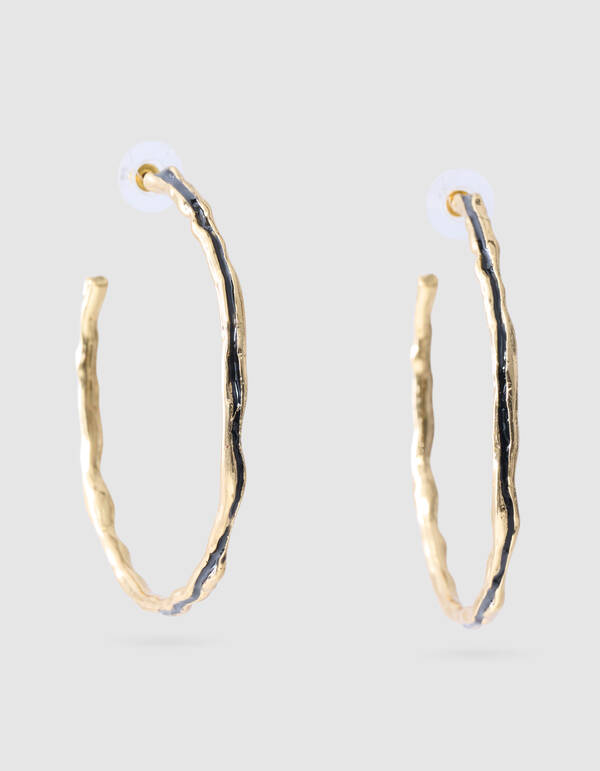 Hammered Hoop Oorbellen Goud SHOEBY ACCESSOIRES