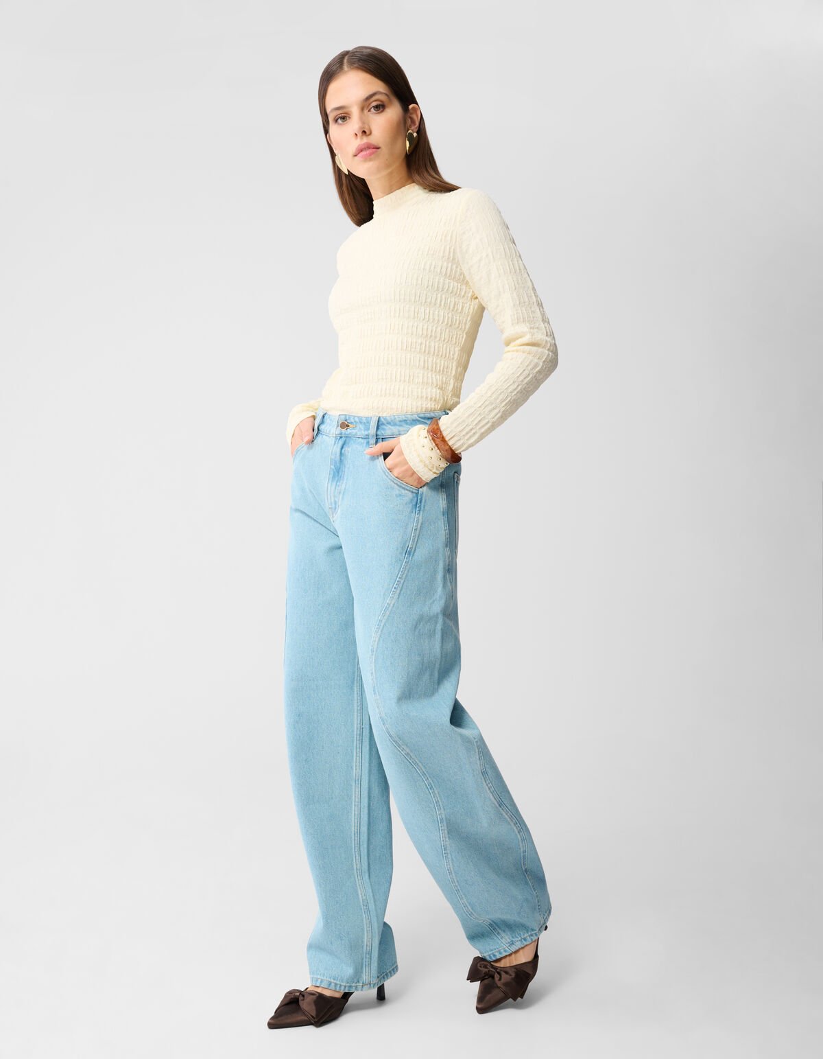 Swirl Barrel Fit Jeans Blauw SHOEBY WOMEN