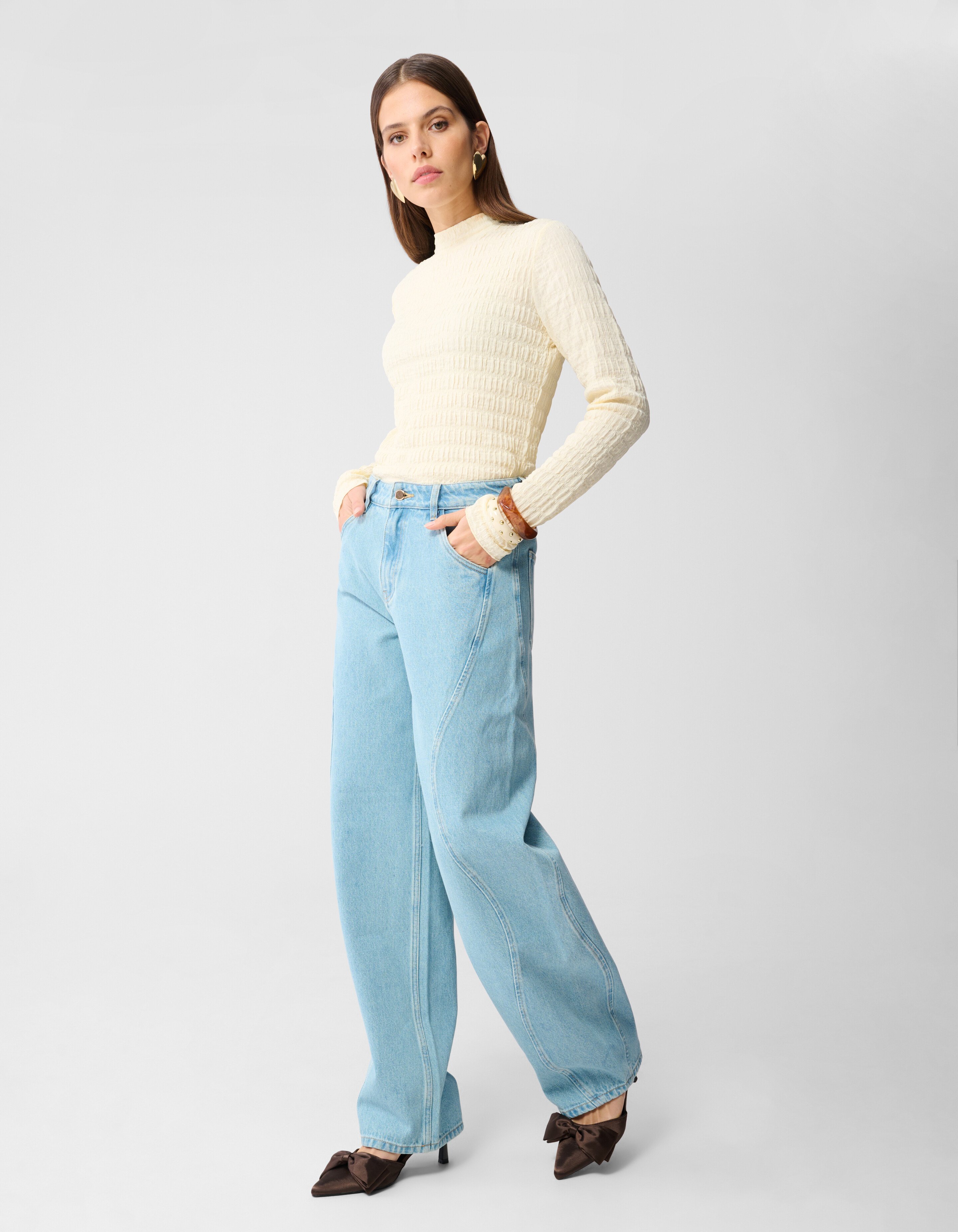 Swirl Barrel Fit Jeans Blauw SHOEBY WOMEN