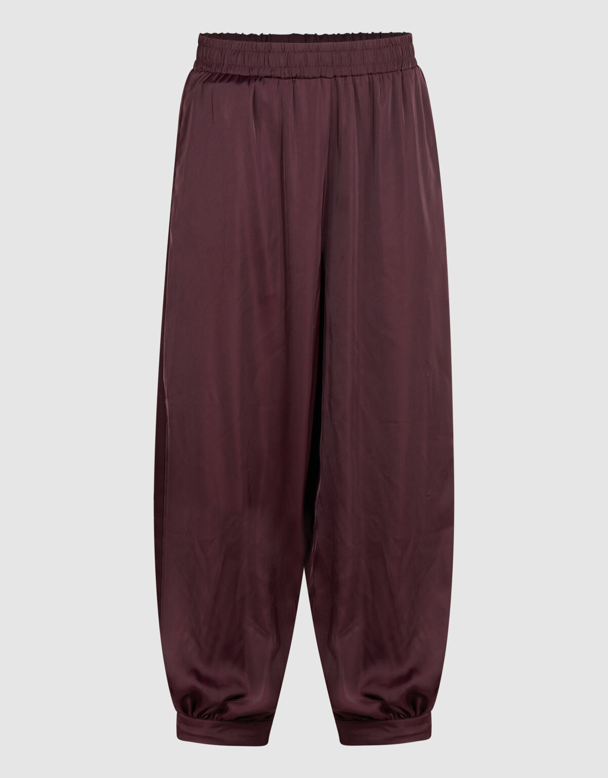 Satijnen Balloon Fit Broek Donkerrood By Mieke SHOEBY WOMEN