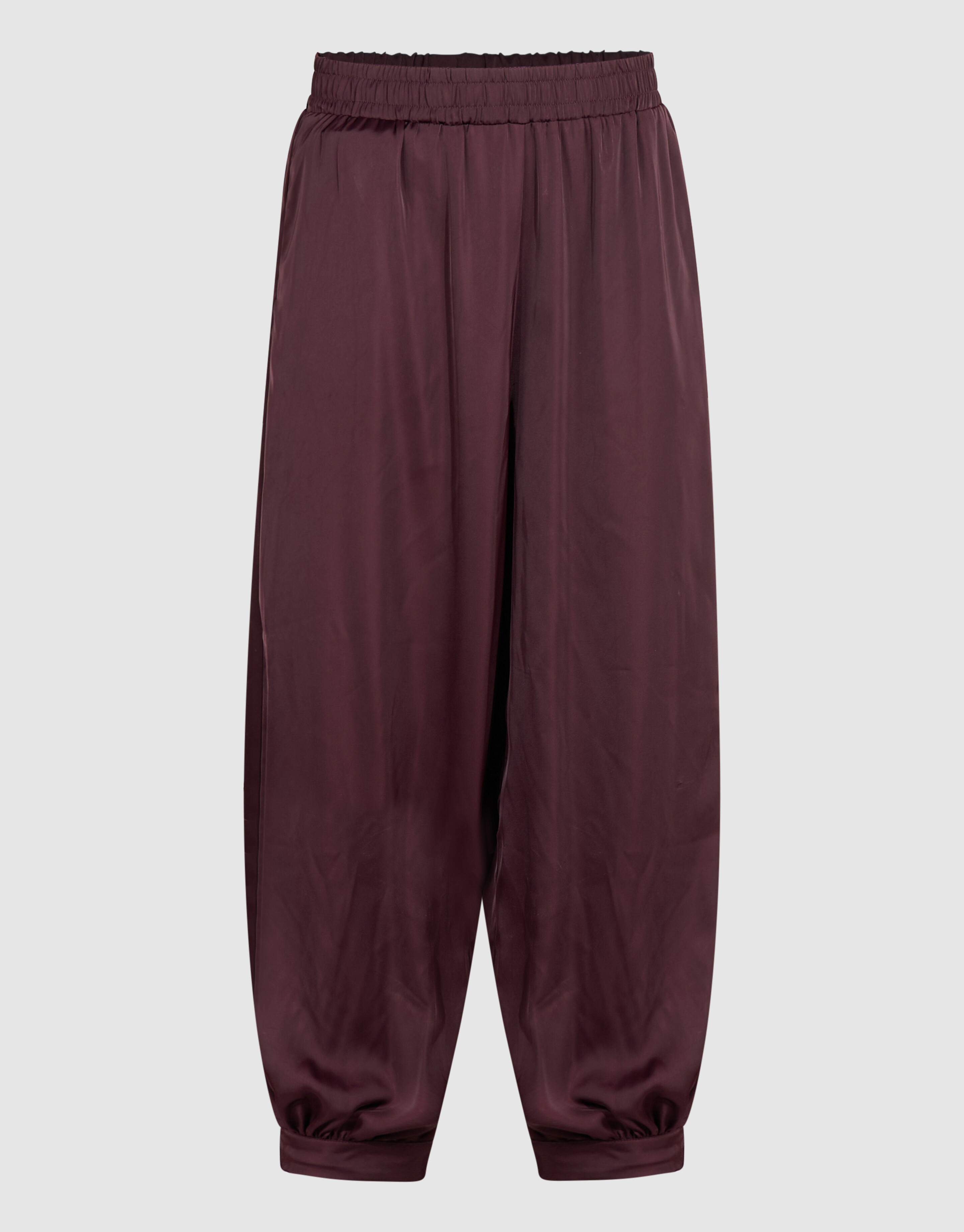 Satijnen Balloon Fit Broek Donkerrood By Mieke SHOEBY WOMEN