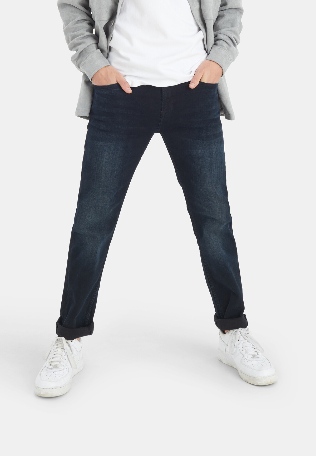 Lewis Straight Blue/Black Jeans L34 Refill