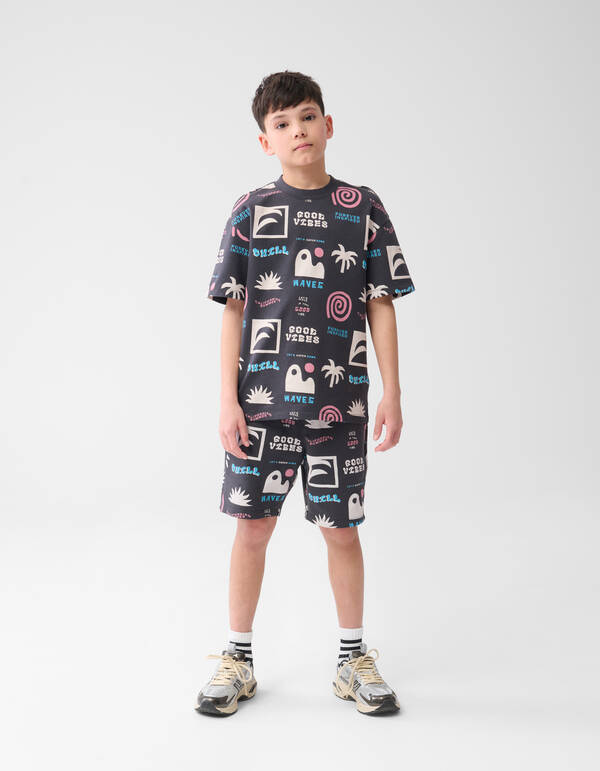 Summer Artwork Short Donkergrijs SHOEBY BOYS