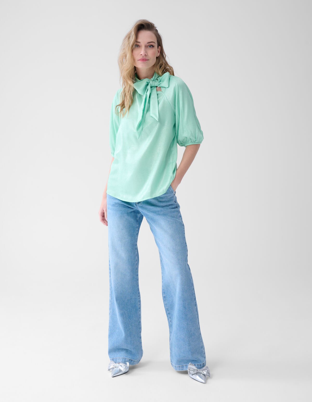 Shine Blouse Lichtgroen SHOEBY WOMEN